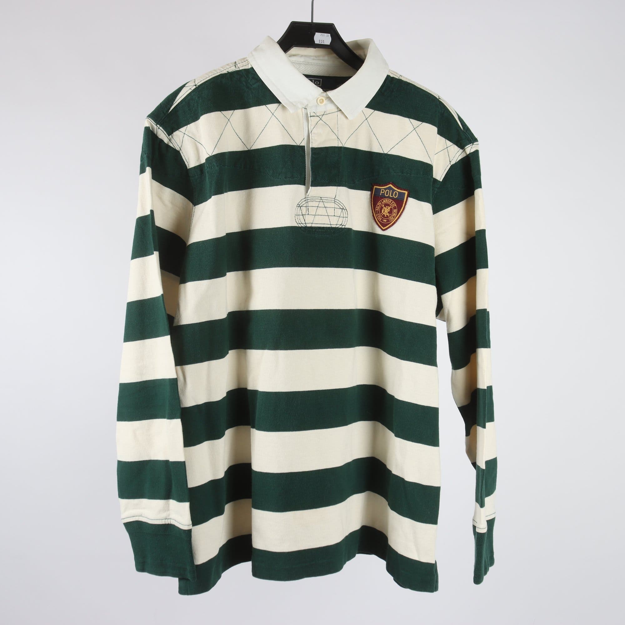 Tröja, Polo Ralph Lauren, grön, vit, randig, stl. XXL