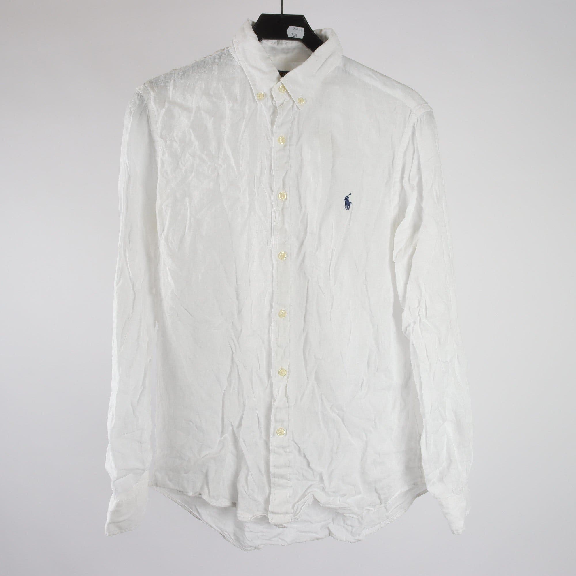 Skjorta, Polo Ralph Lauren, vit, 100% linne, stl. M
