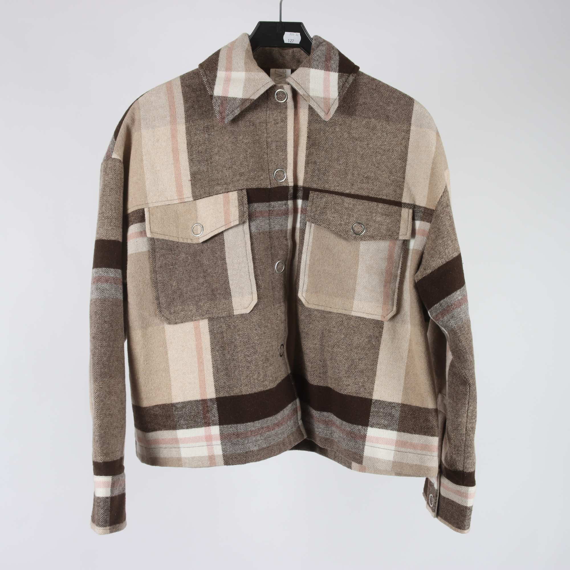 Skjortjacka, Carin Wester, brun, beige, stl. XS