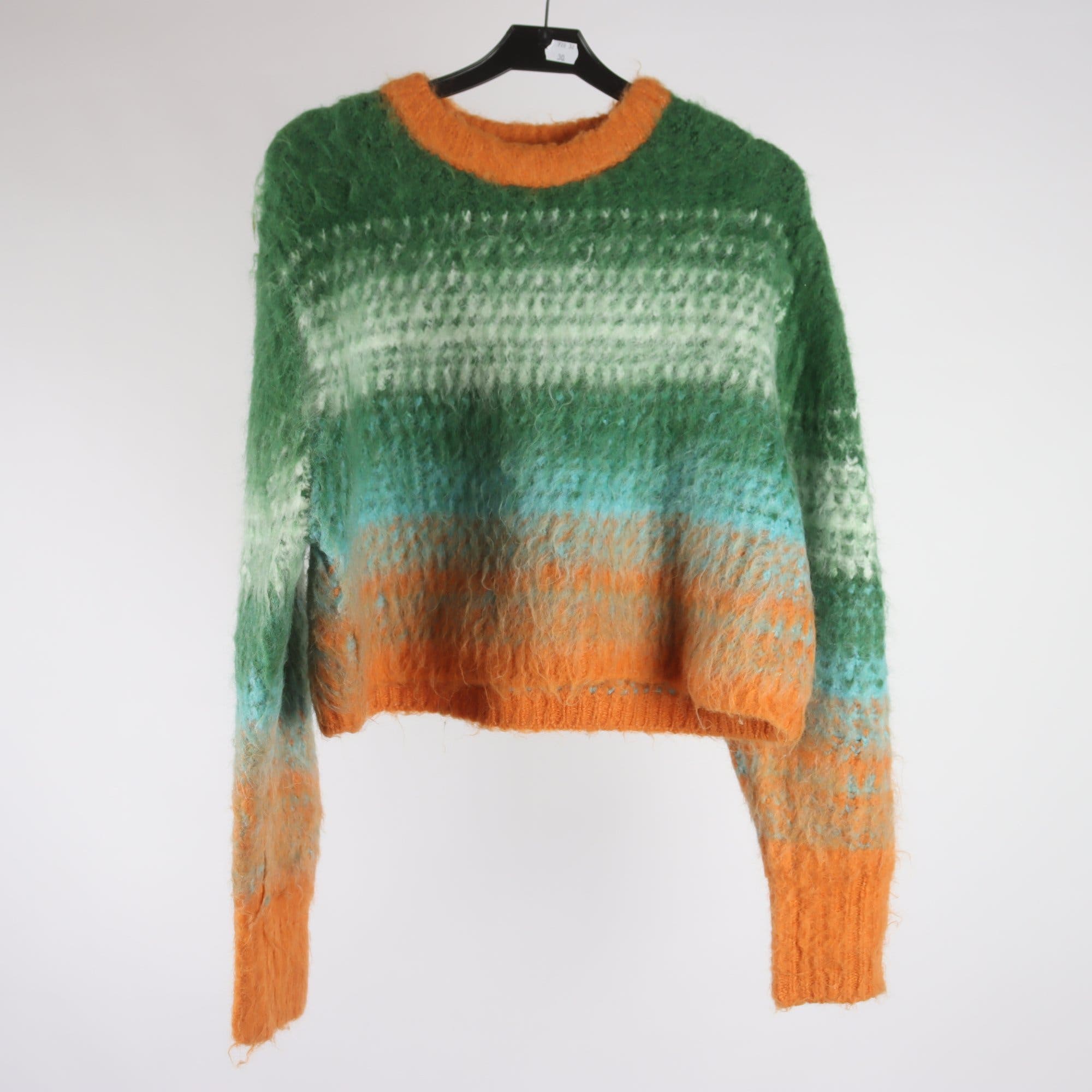 Tröja, Zara, grön, orange, L