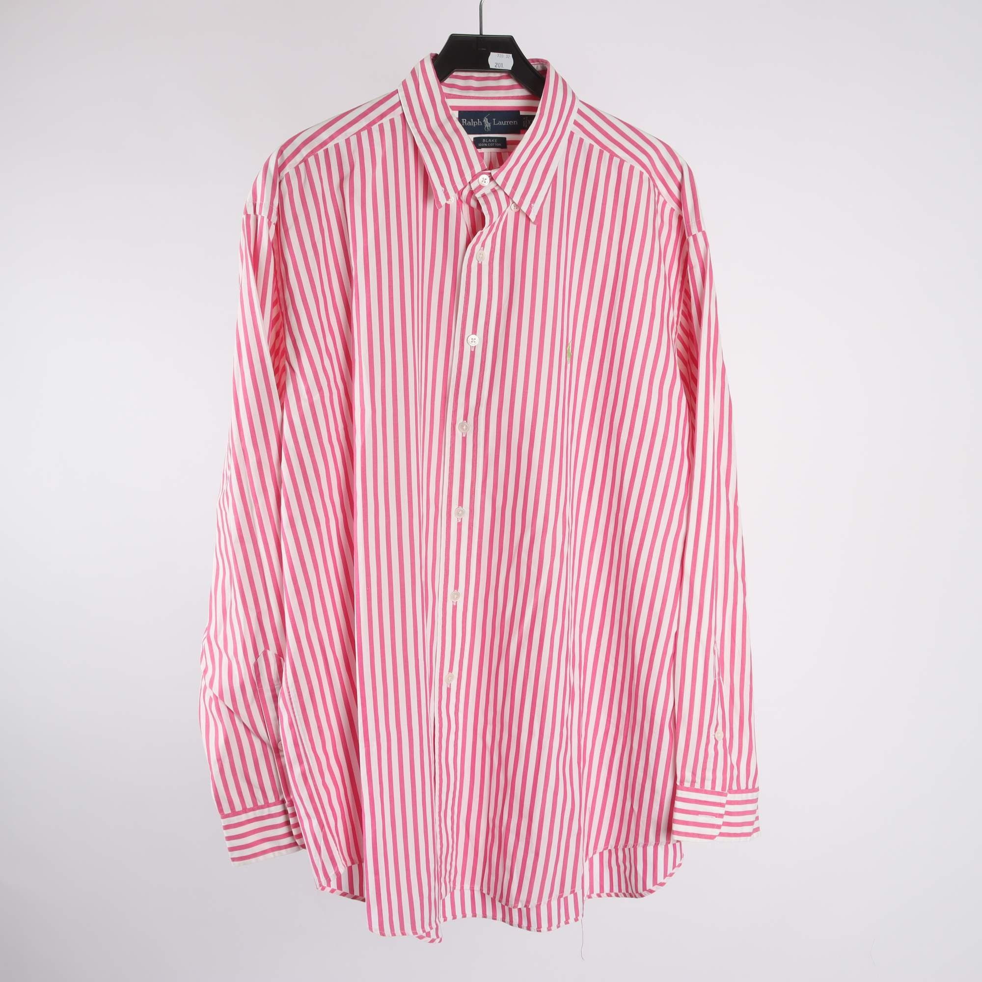 Skjorta, Ralph Lauren, rosa, vit, randig, stl. XL