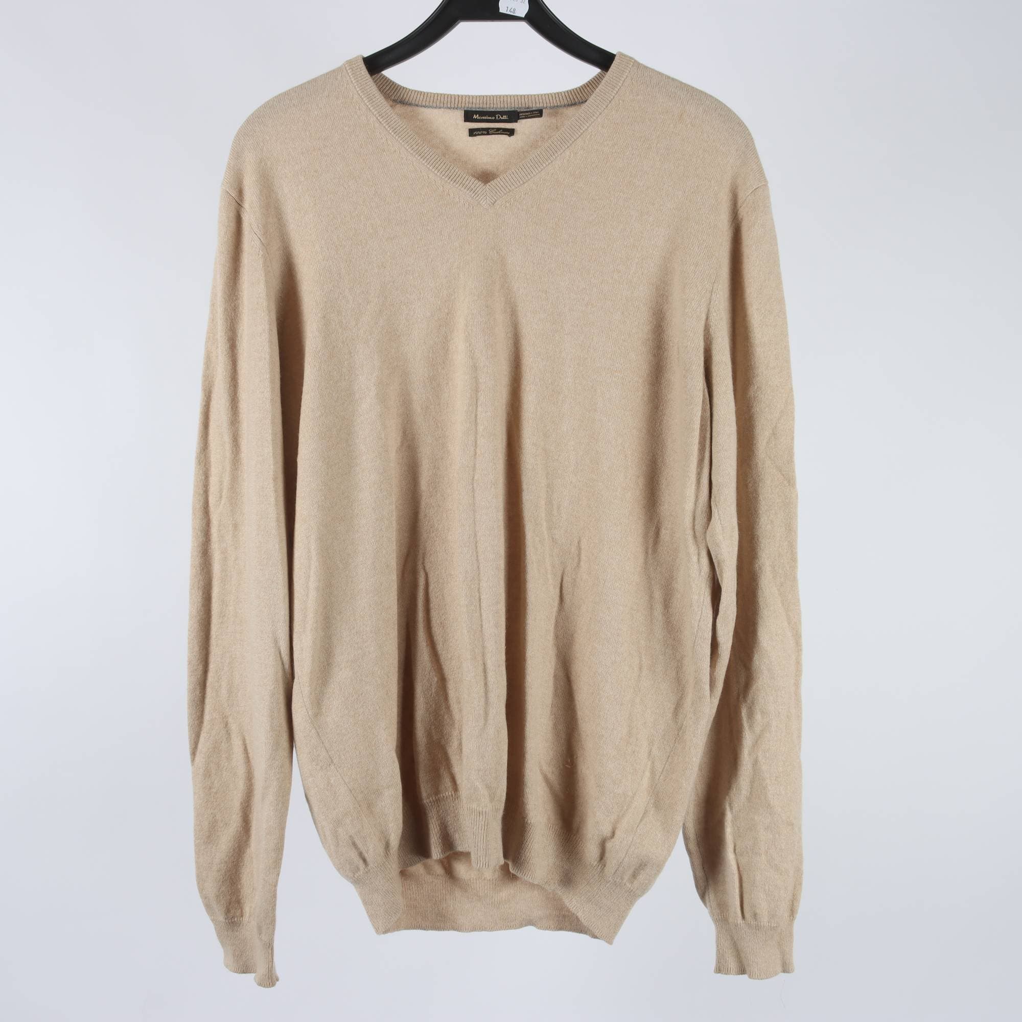 Tröja, Massimo Dutti, beige, 100% kashmir, stl. XL/XXL