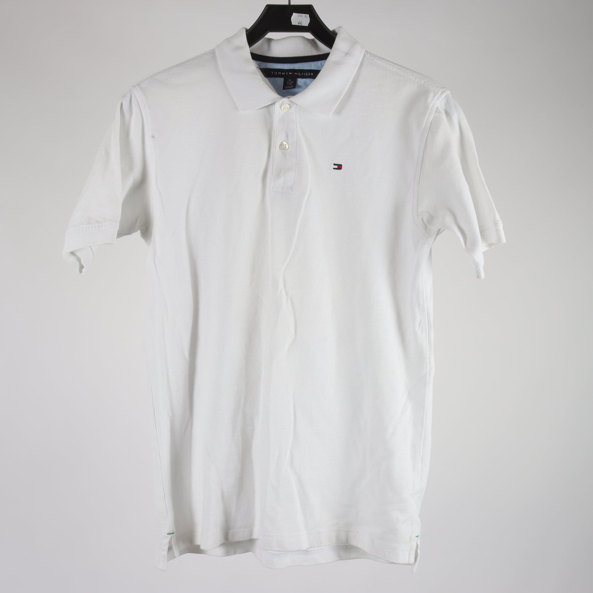 Pikétröja, Tommy Hilfiger, vit, stl. XL