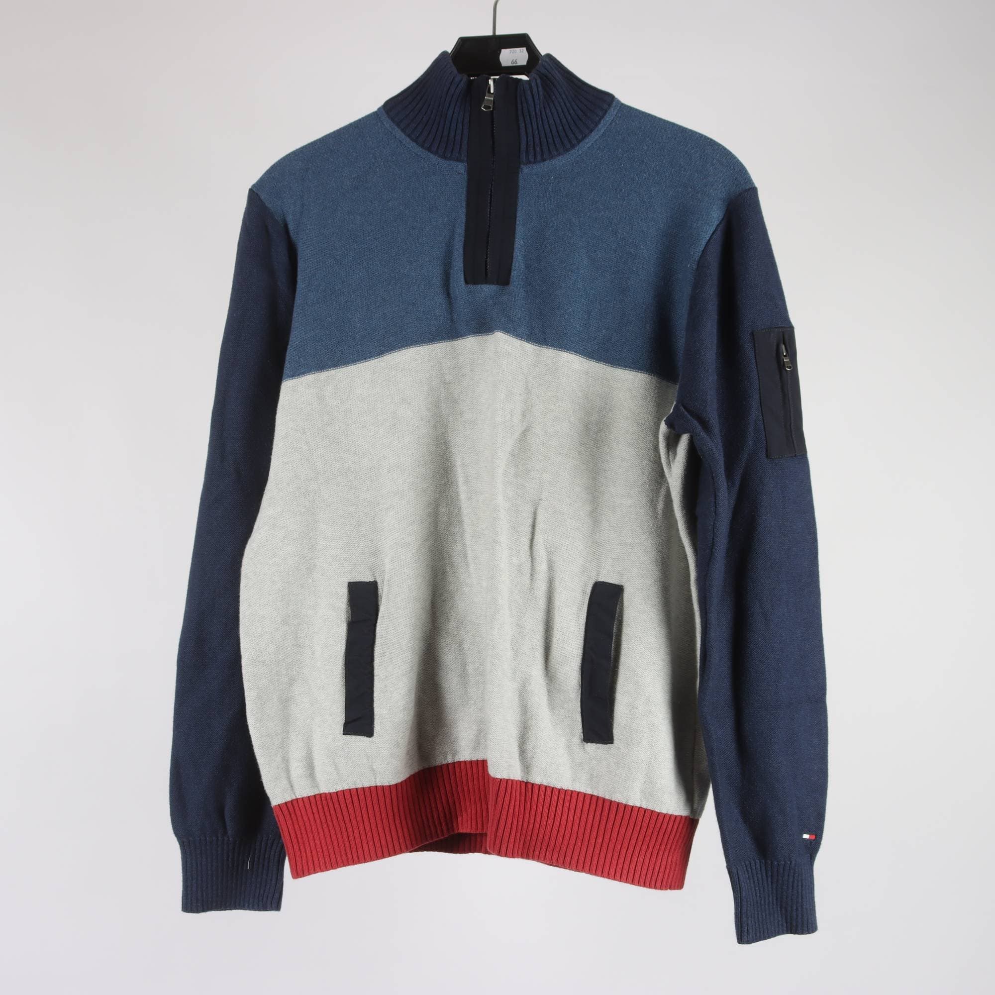 Tröja, Tommy Hilfiger, blå, grå, röd, stl. L