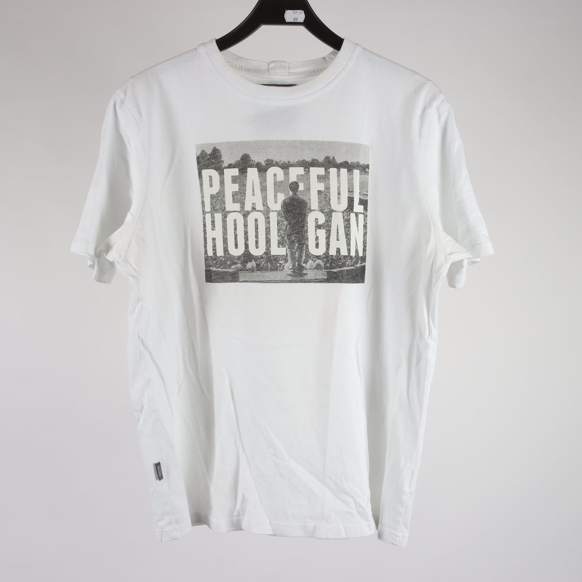 T-shirt, Peaceful Hooligan, vit, stl. M