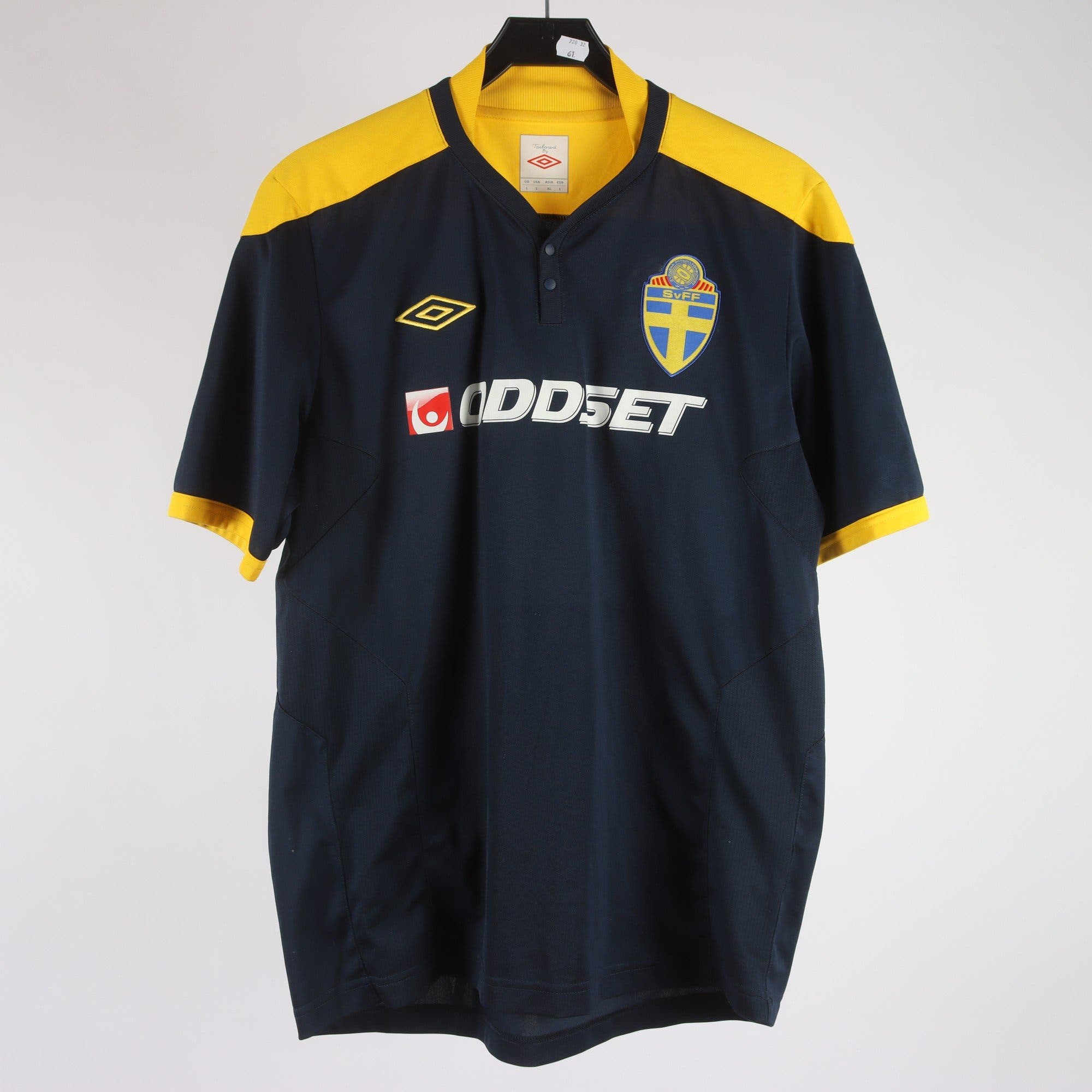 Sporttröja, Umbro, SvFF, blå, gul, stl. L