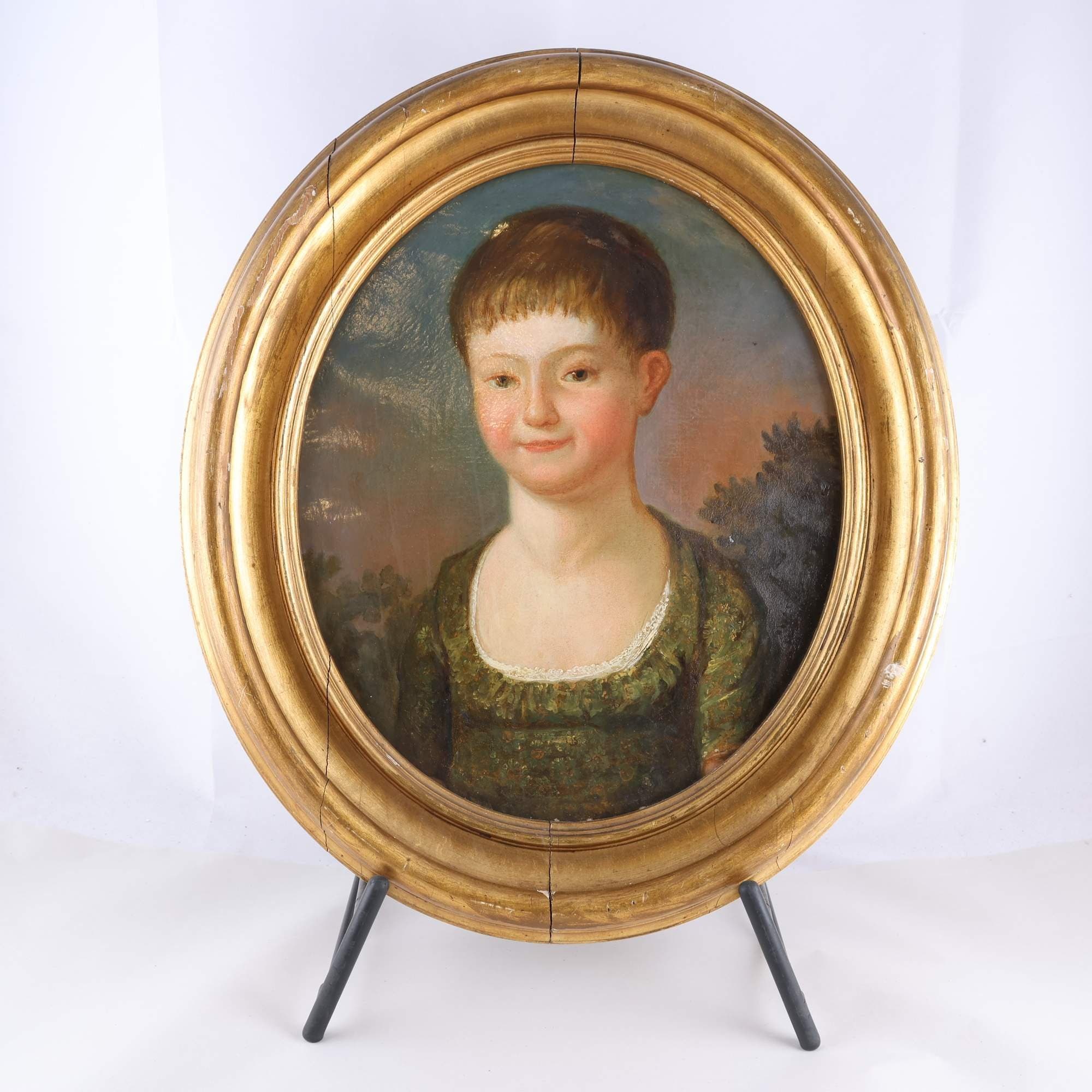 Porträtt, 2 st. osignerade, tidig empire, 1804-1840. Endast avhämtning.