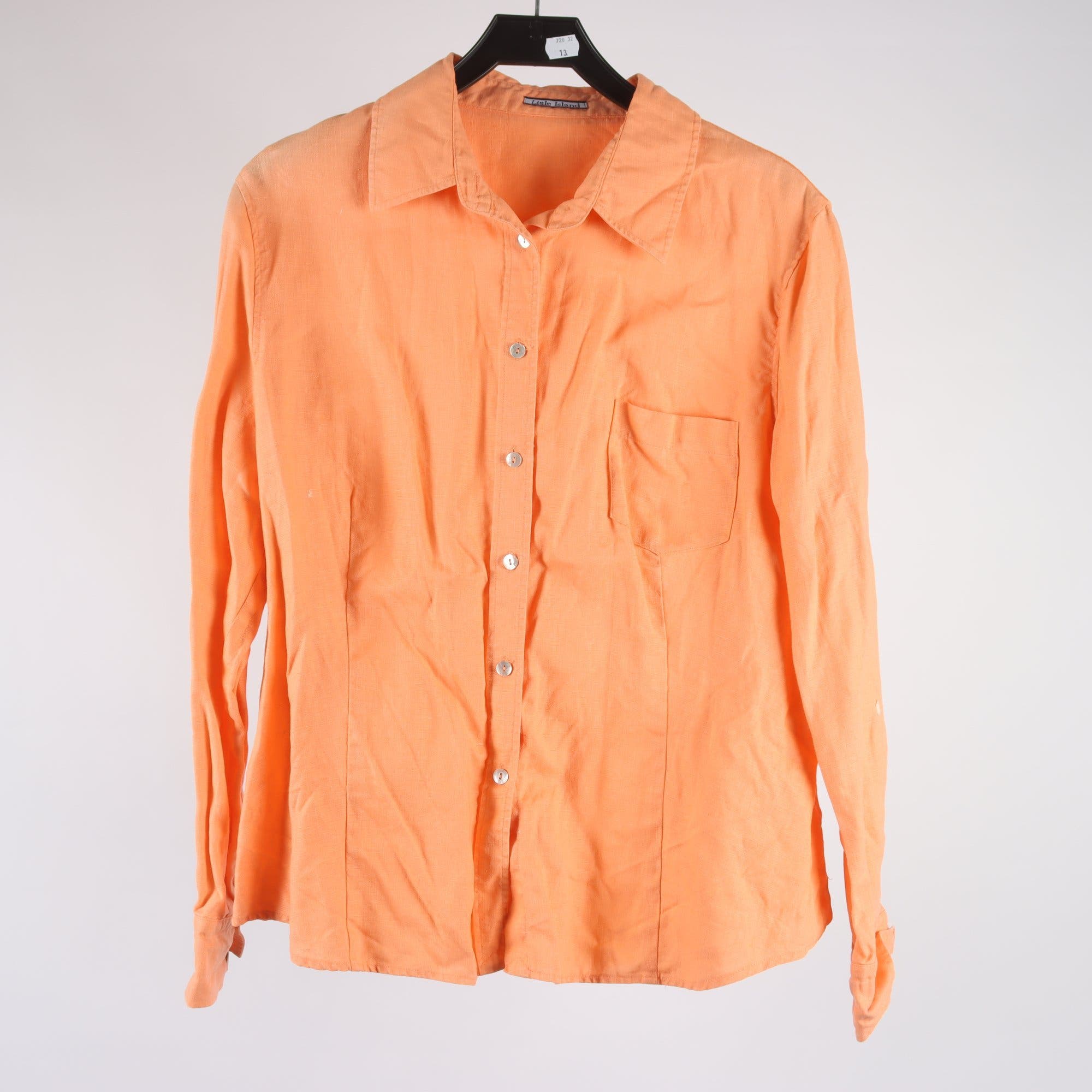 Skjorta, Little Island, orange, 100% linne, stl. 46