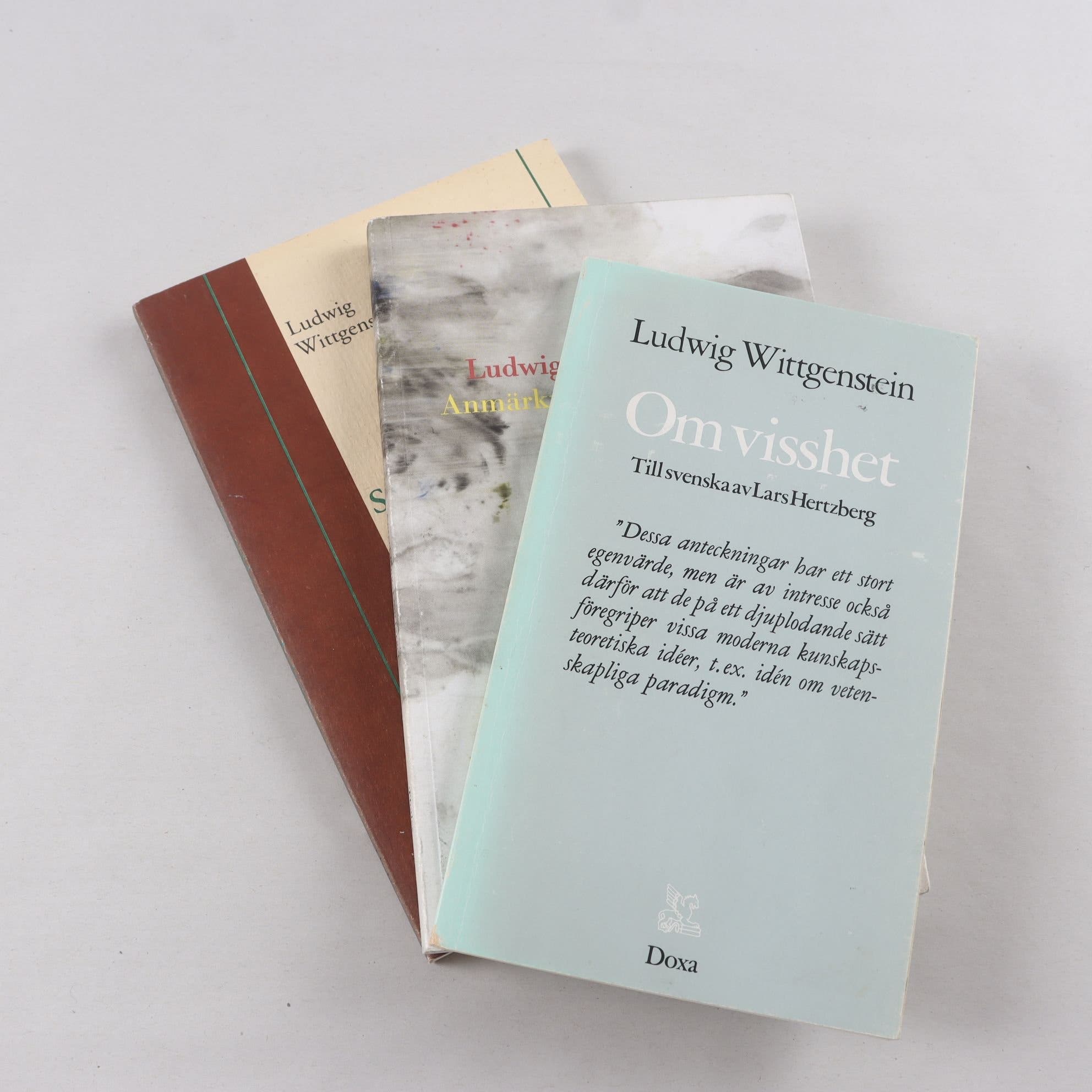 Ludwig Wittgenstein, bokpaket med 3 volymer
