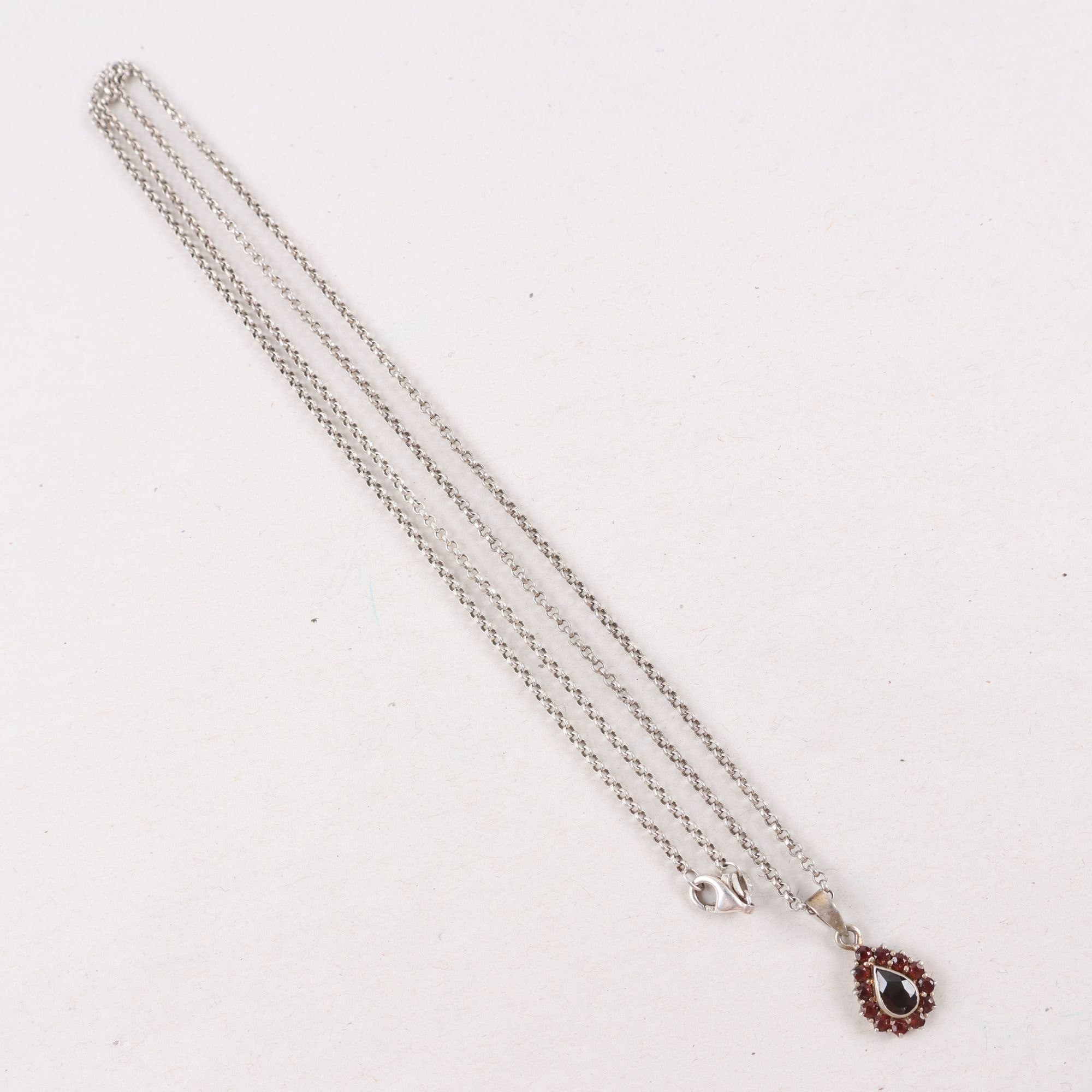 Halsband & hänge, silver