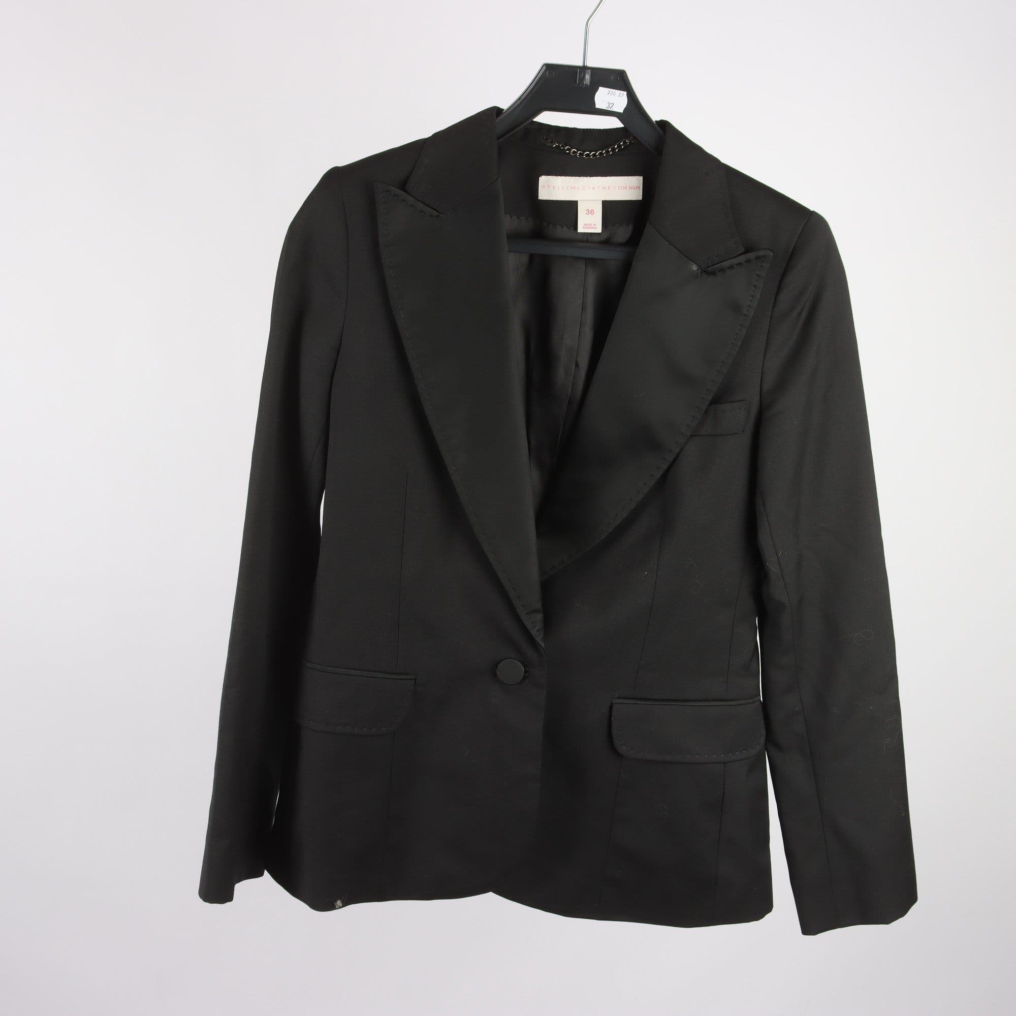 Kavaj, Stella McCartney x H&M, svart, stl. 36