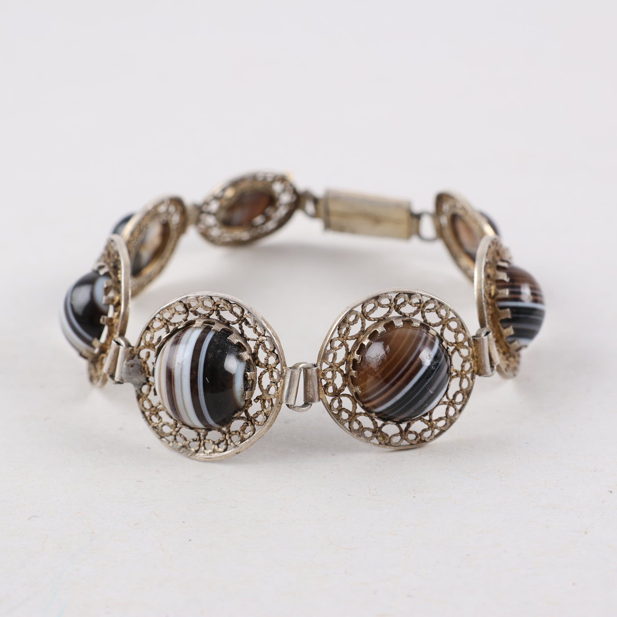 Armband, stenar, silver