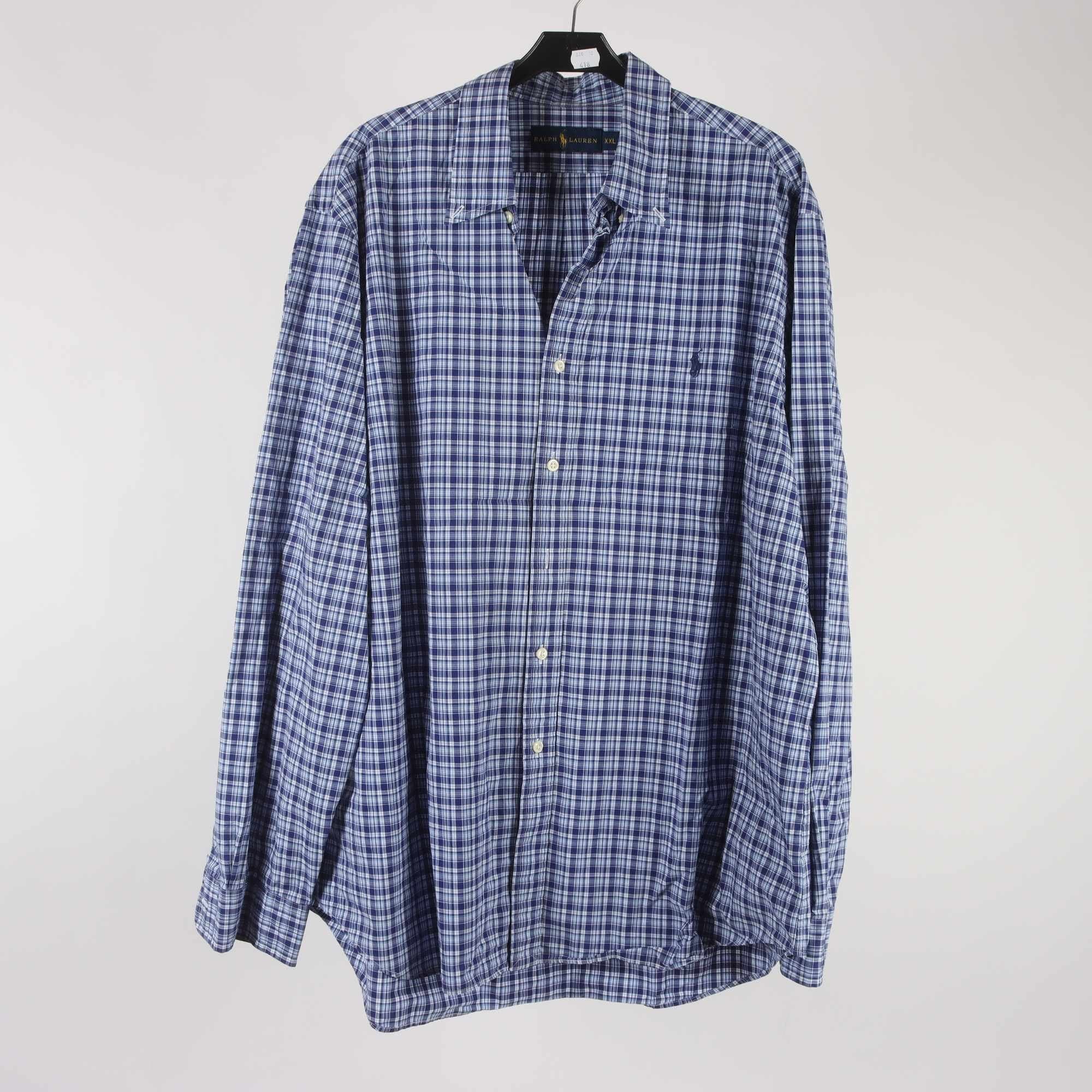 Skjorta, Ralph Lauren, rutig, blå, stl. XXL.
