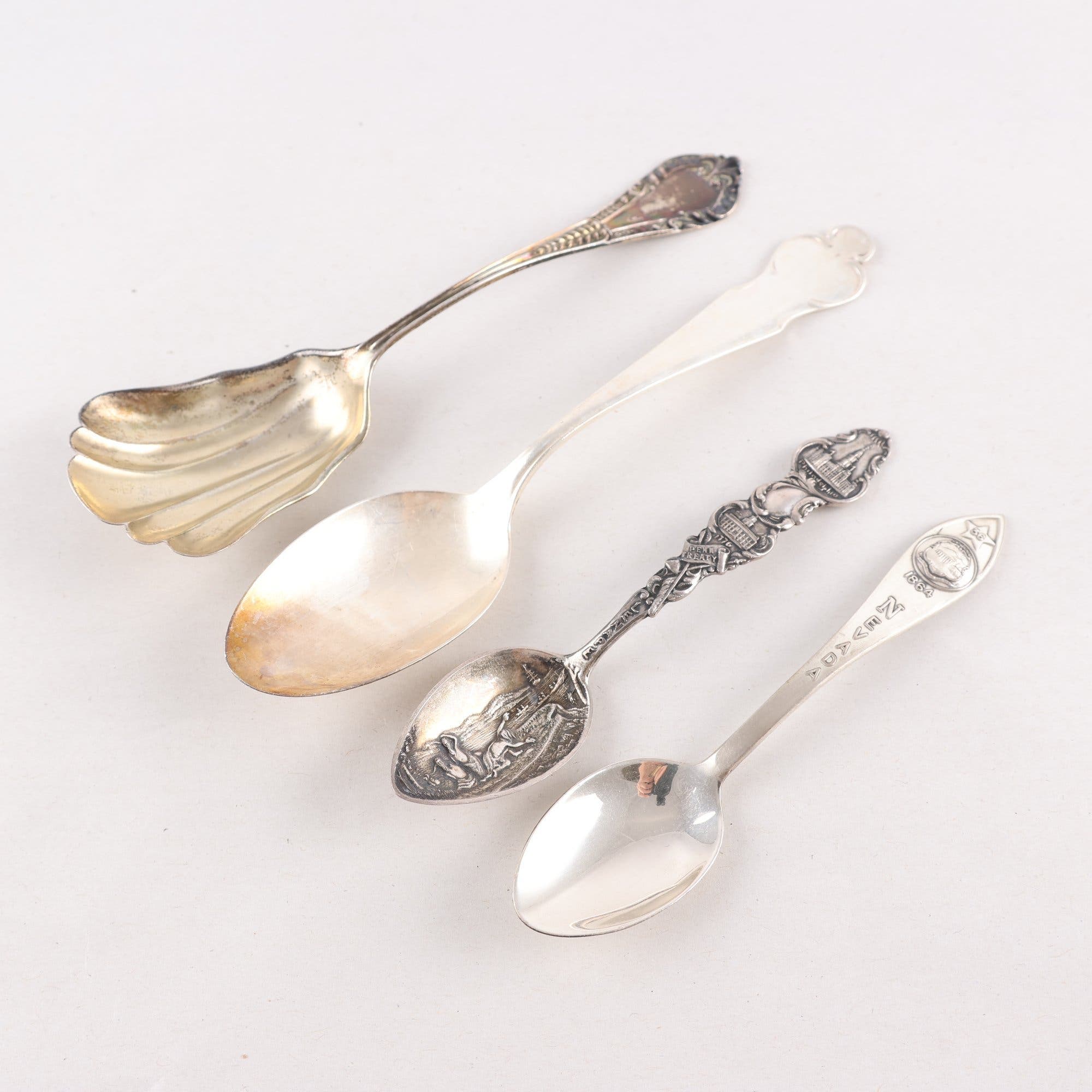 Silverskedar/Skrotsilver, Sterling, S stämplad, 4 st.