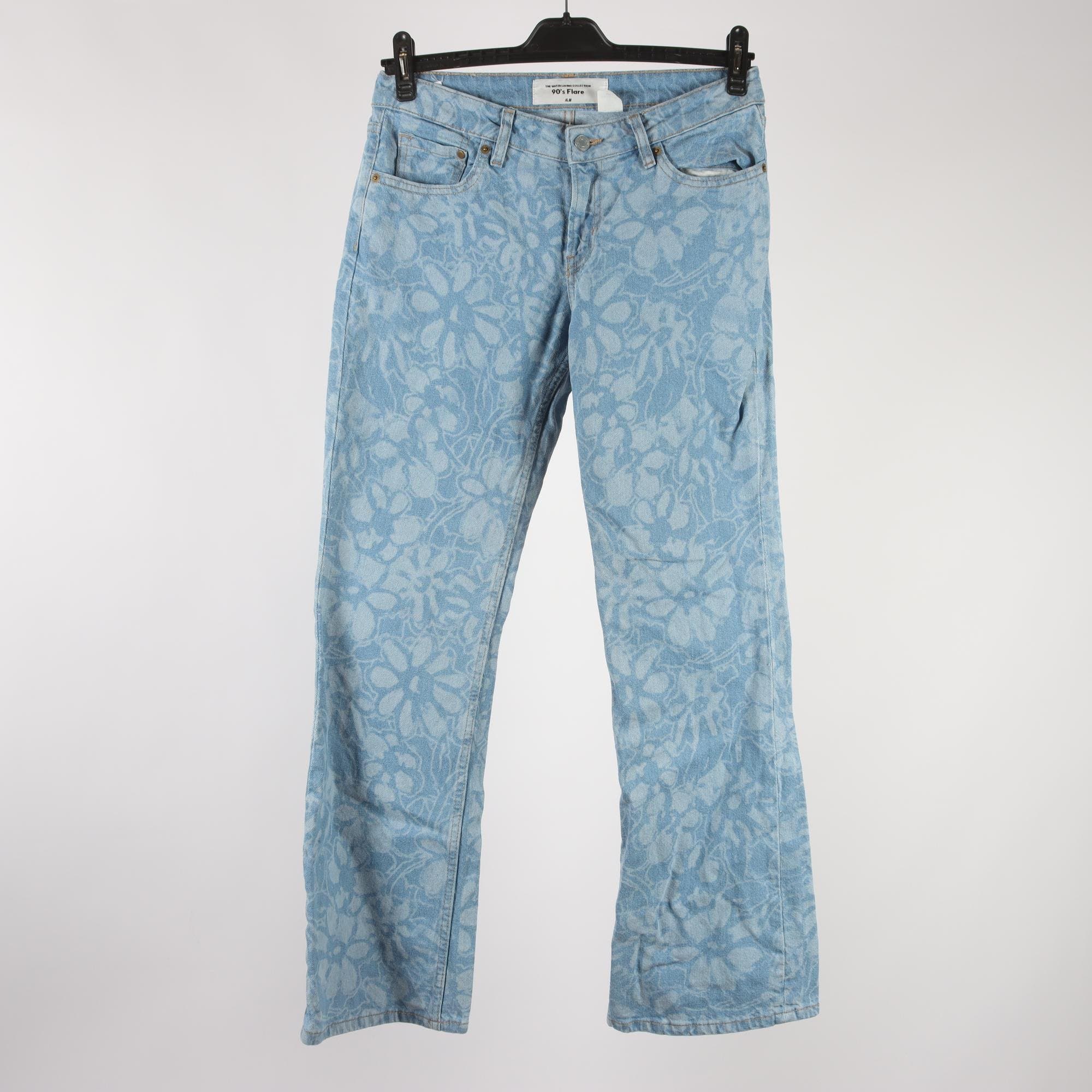 Jeans, H&M, 90´s Flare, blå, stl. 38.