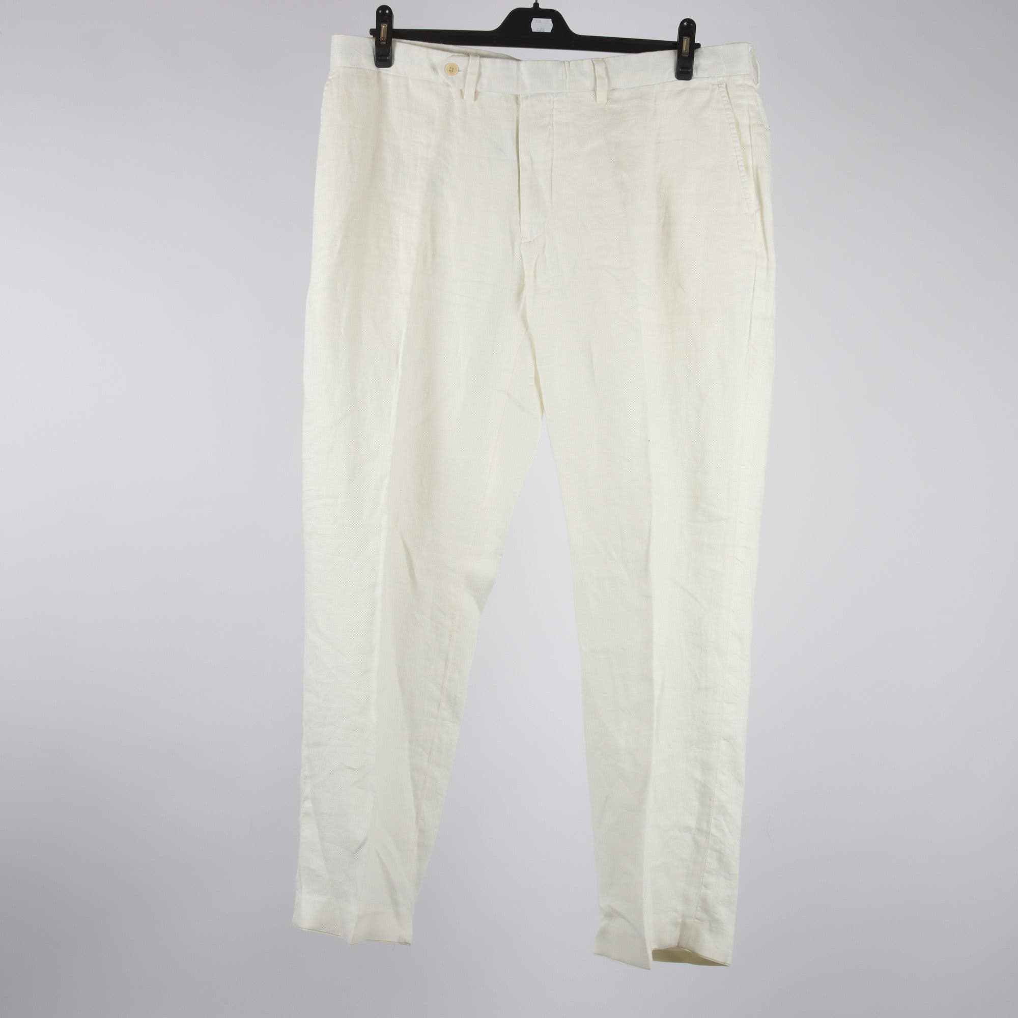 Byxor, Polo Ralph Lauren, vit, 100% lin, stl. 40″/32.