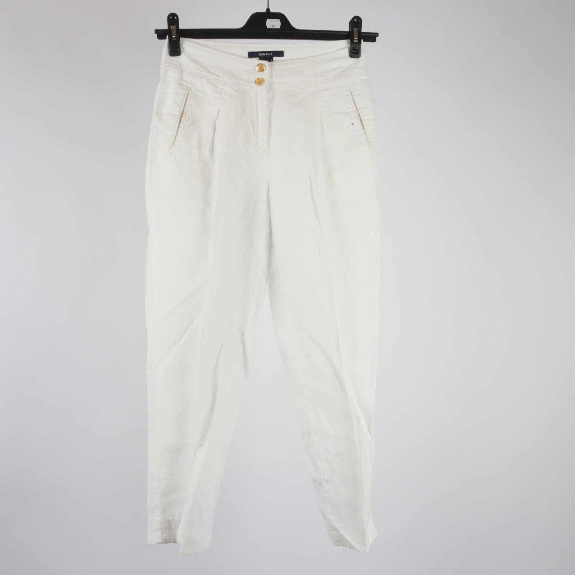 Byxor, Gant, vit, 100% linne,stl. 34