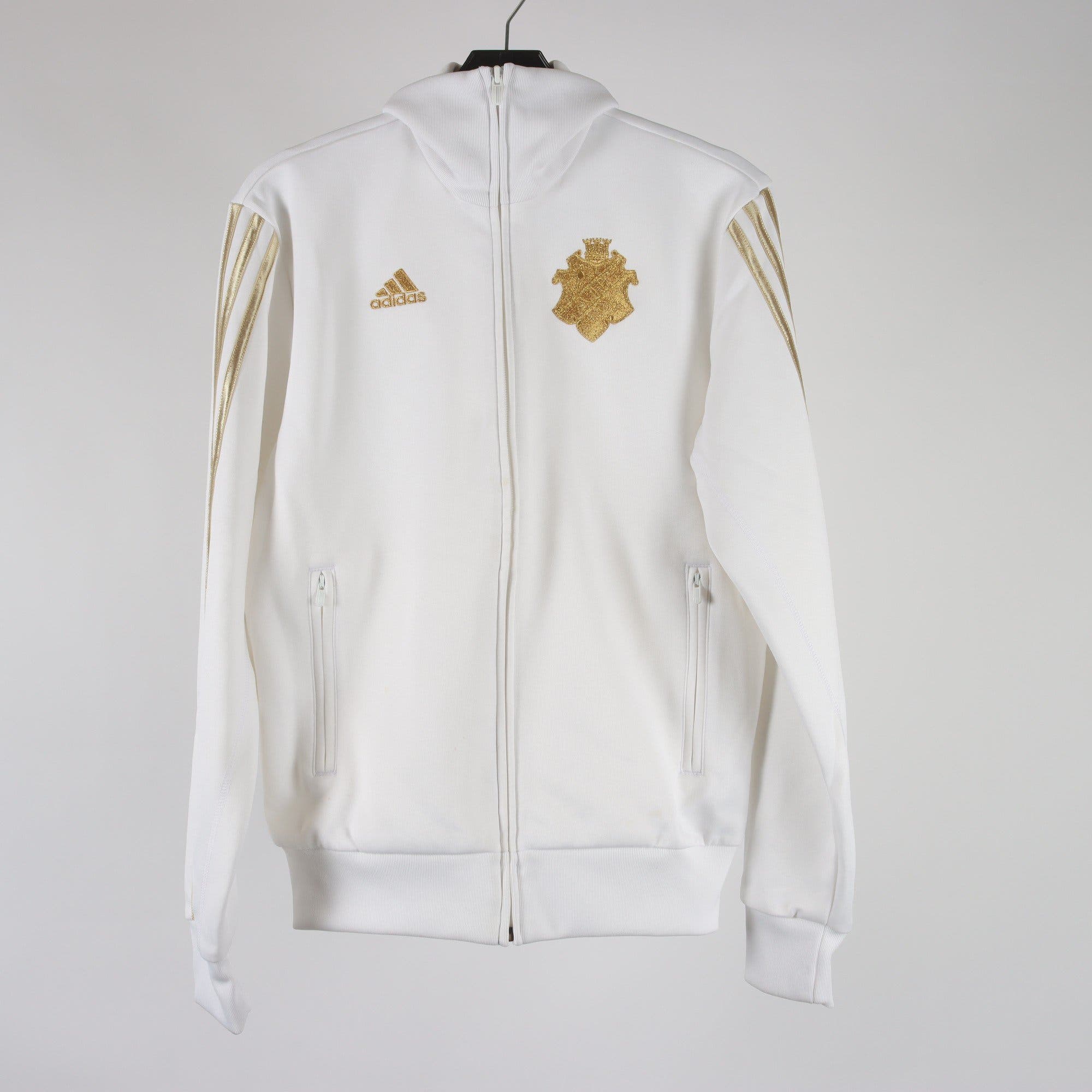Sportjacka, Adidas, AIK, vit, guld, stl. XS