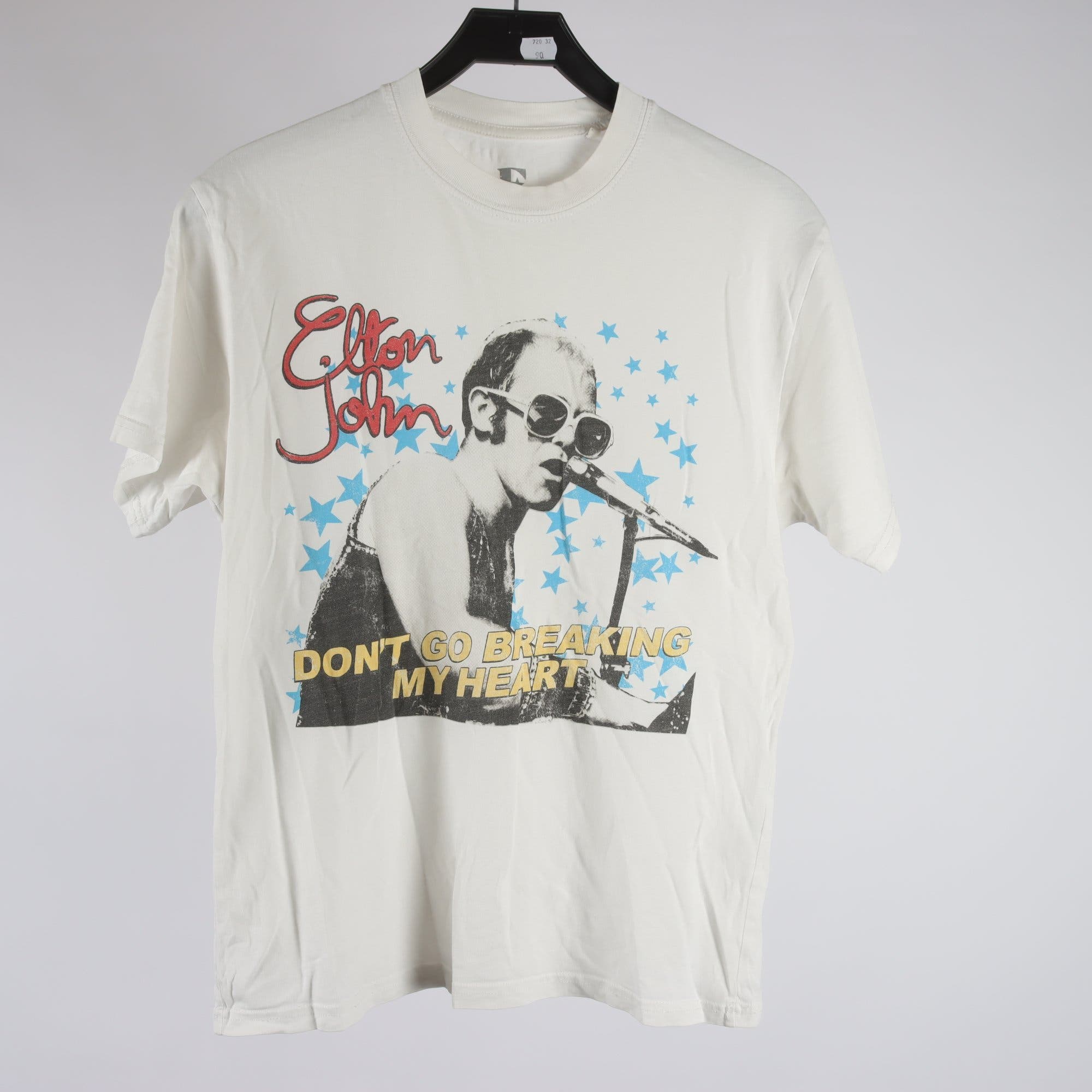 T-shirt, Elton John, vit, stl. XXS