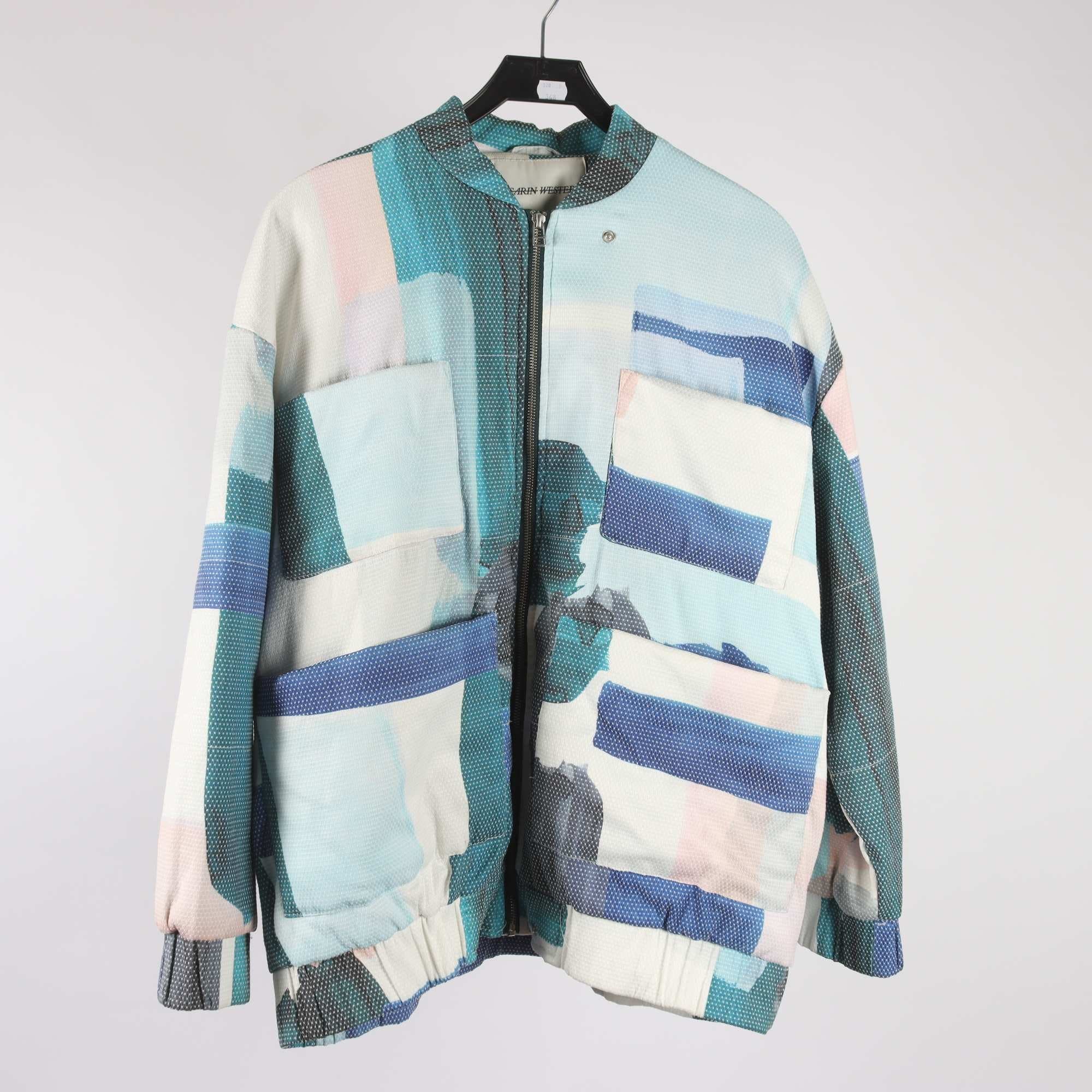 Jacka, Carin Wester, blå, grön, stl. M.