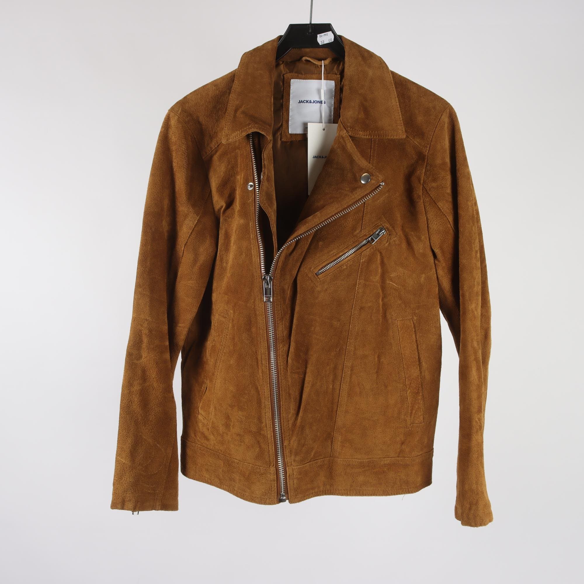 Mockajacka, Jack & Jones, 100% läder, stl. S