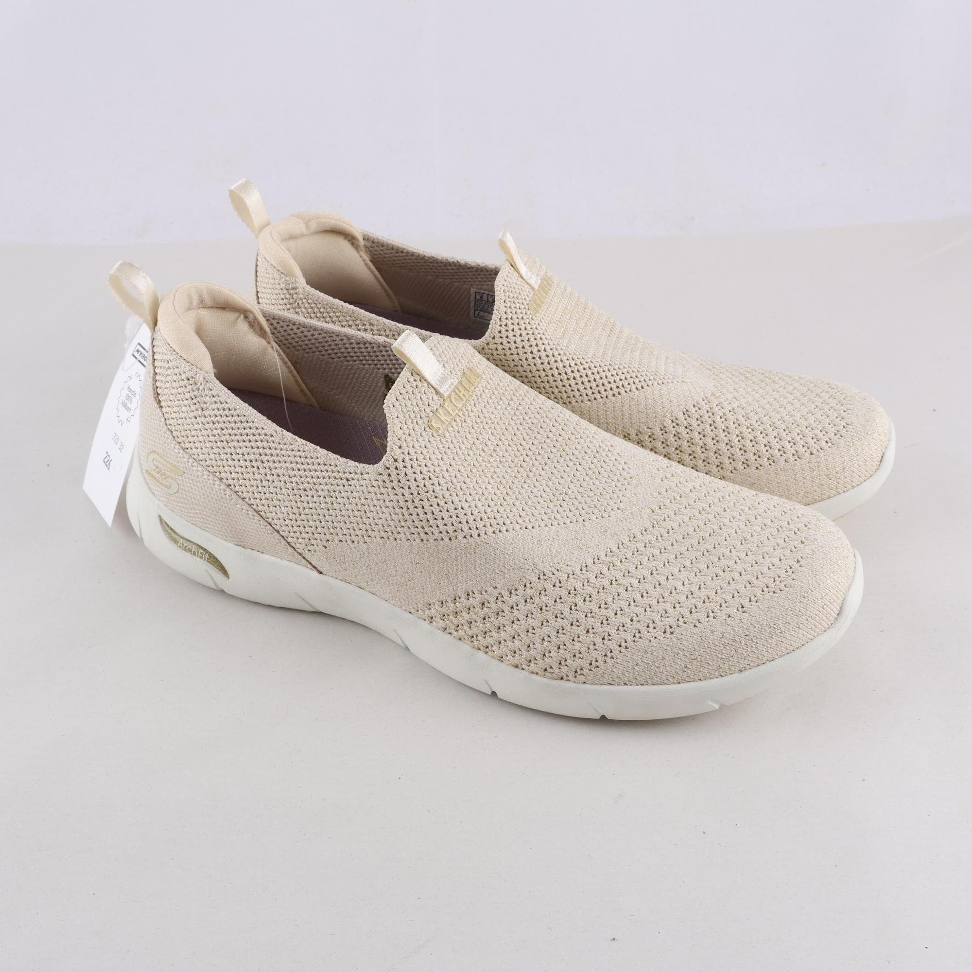 Sneakers, Skechers, beige, guld, stl. 38
