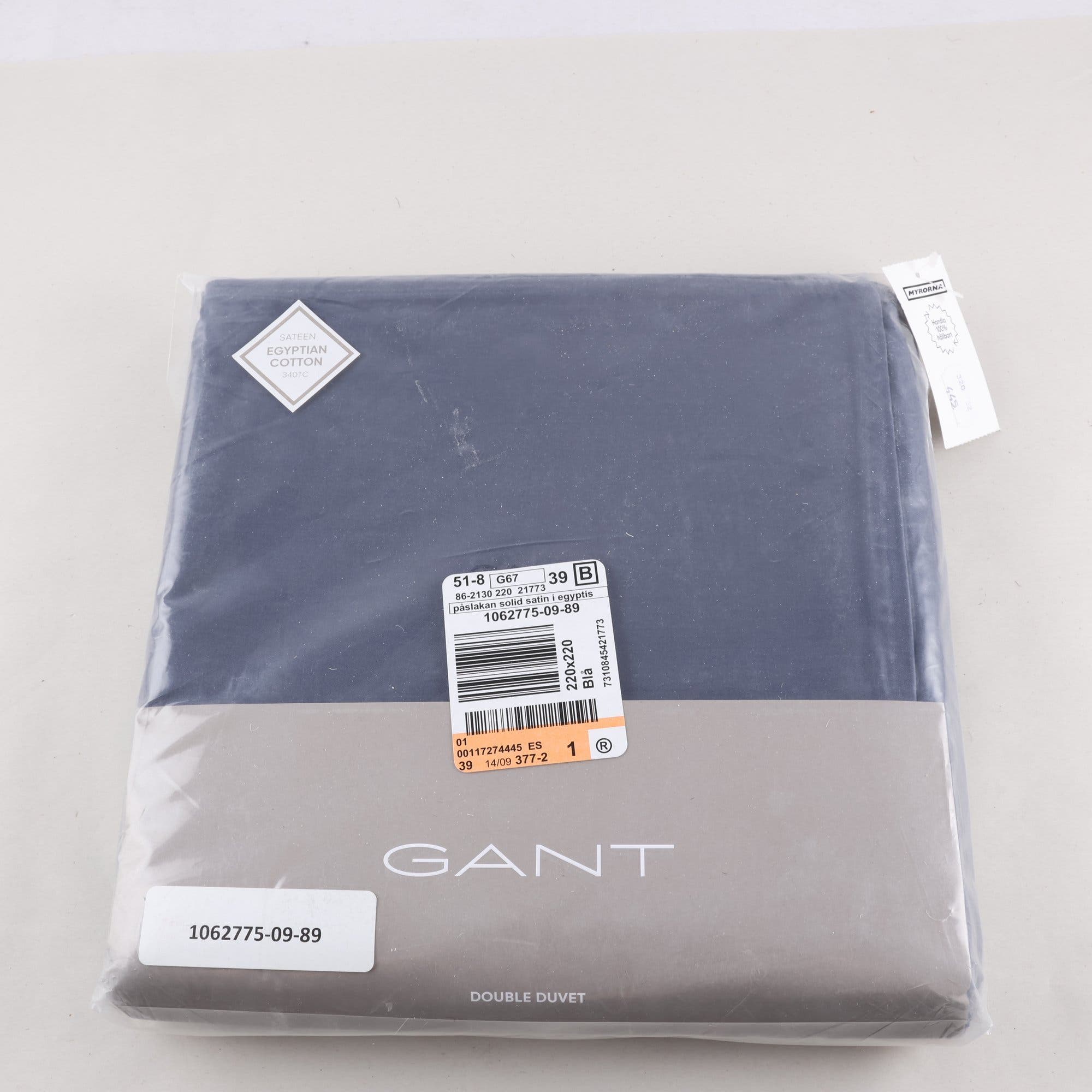 Påslakan solid satin, Gant, blå