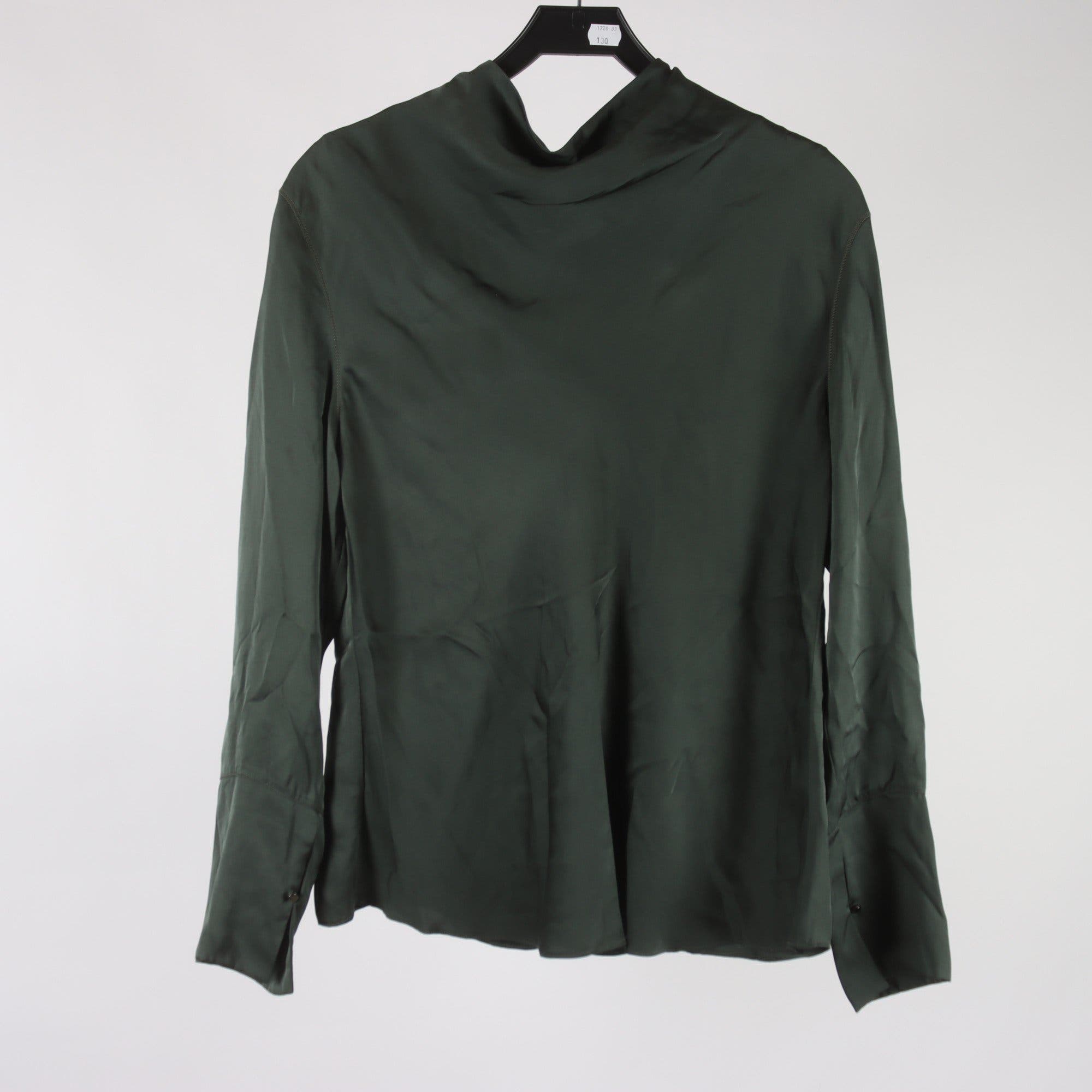Blus/tröja, Ahlvar Gallery, grön, 93% silke, stl. M