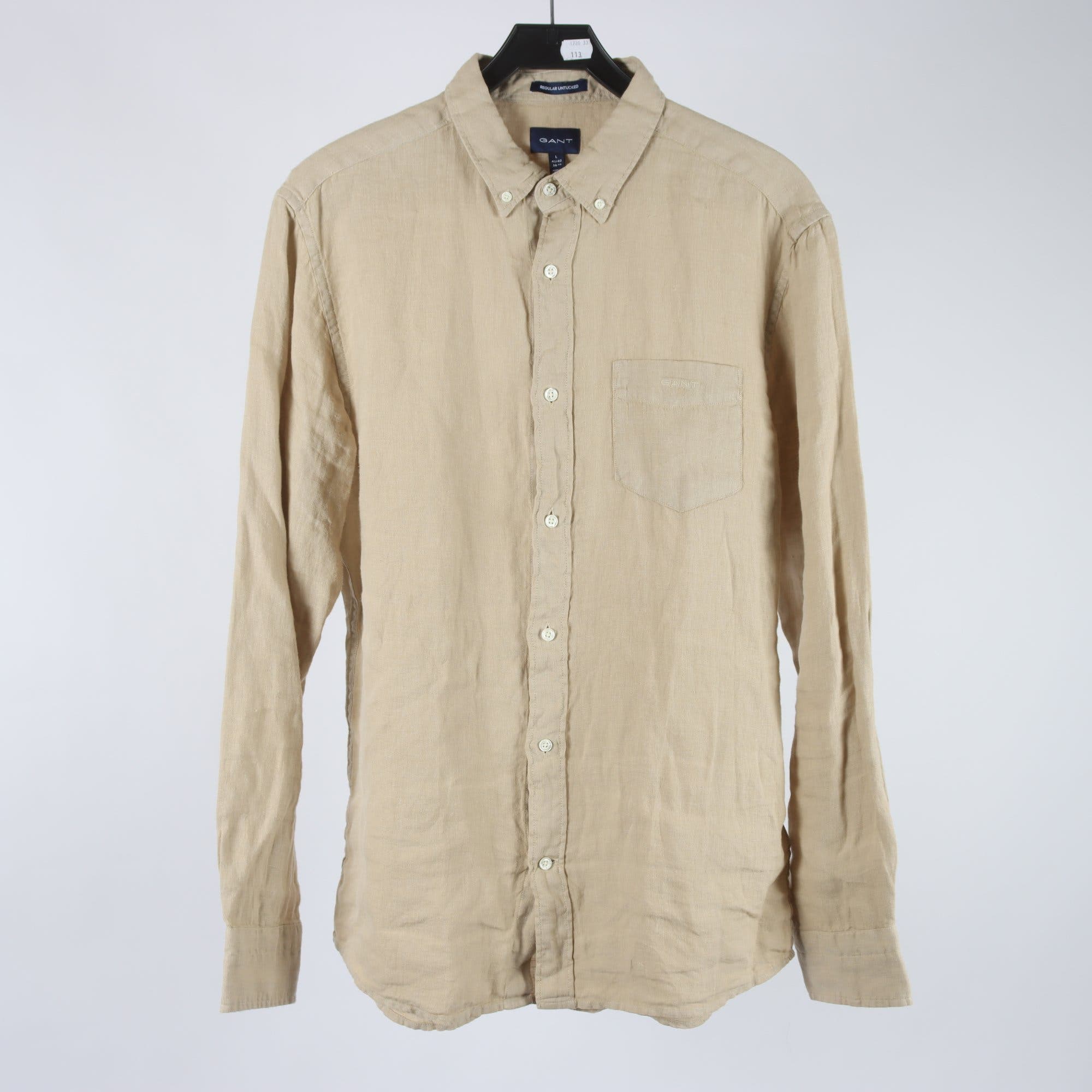 Skjorta, Gant, beige, 100% linne, stl. L