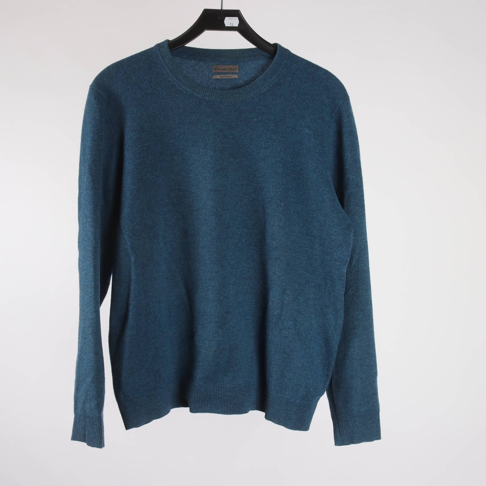 Tröja, Emidio Tucci, blå, 100% kashmir, stl. 3 (M)