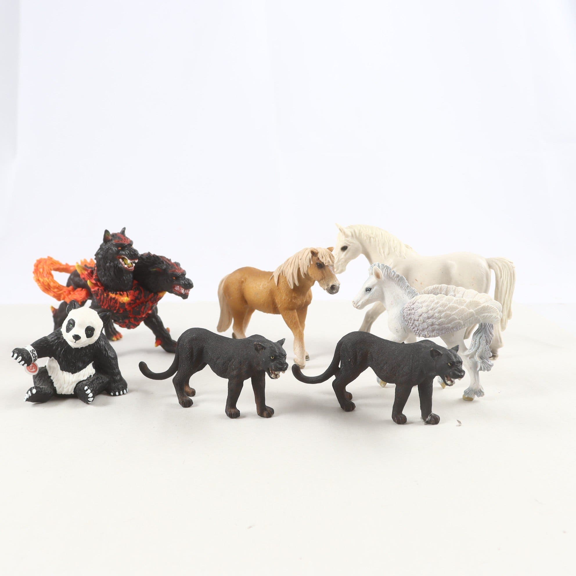 Schleich, Blandade djur, 7 st.
