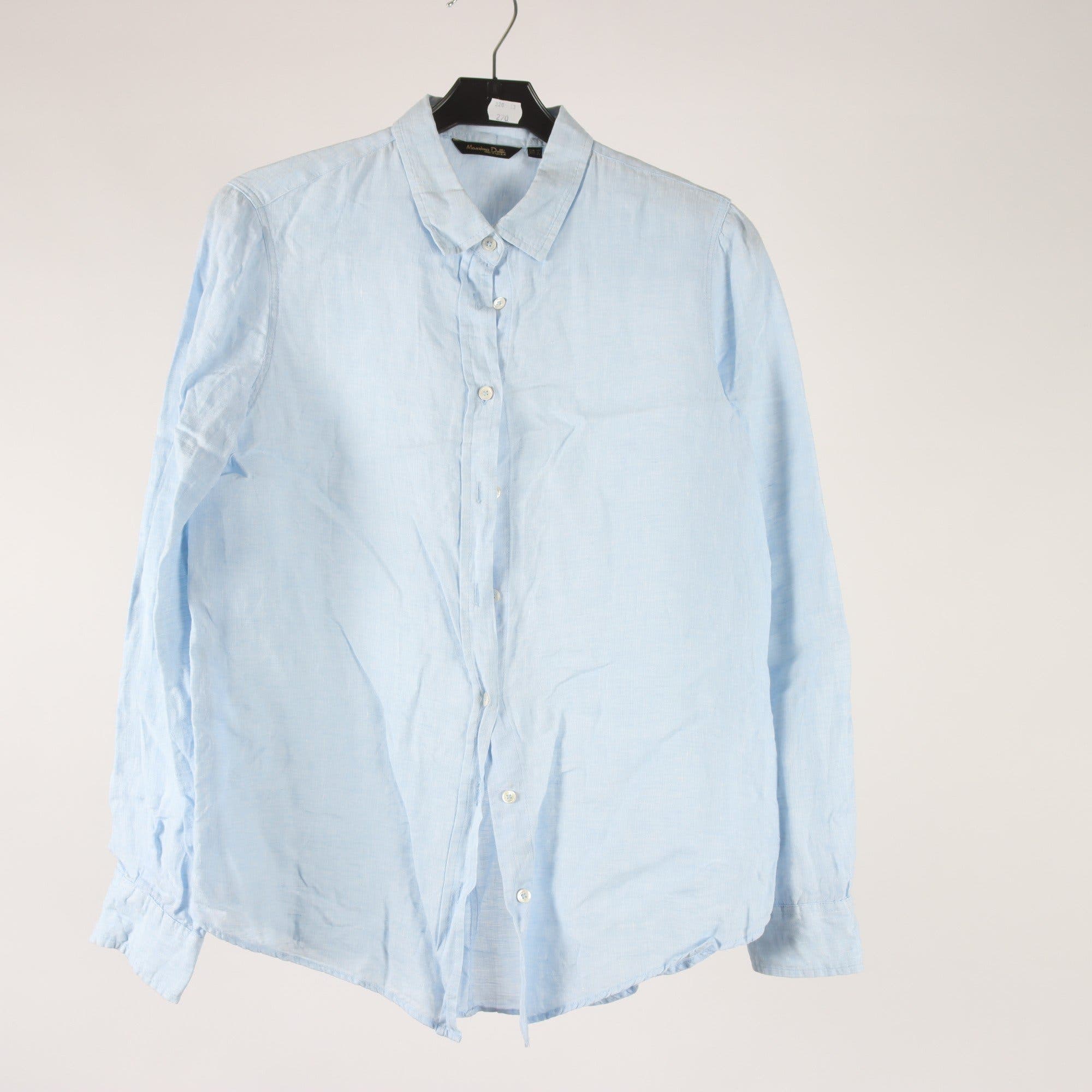 Skjorta, Massimo Dutti, blå, lin, stl. 36.