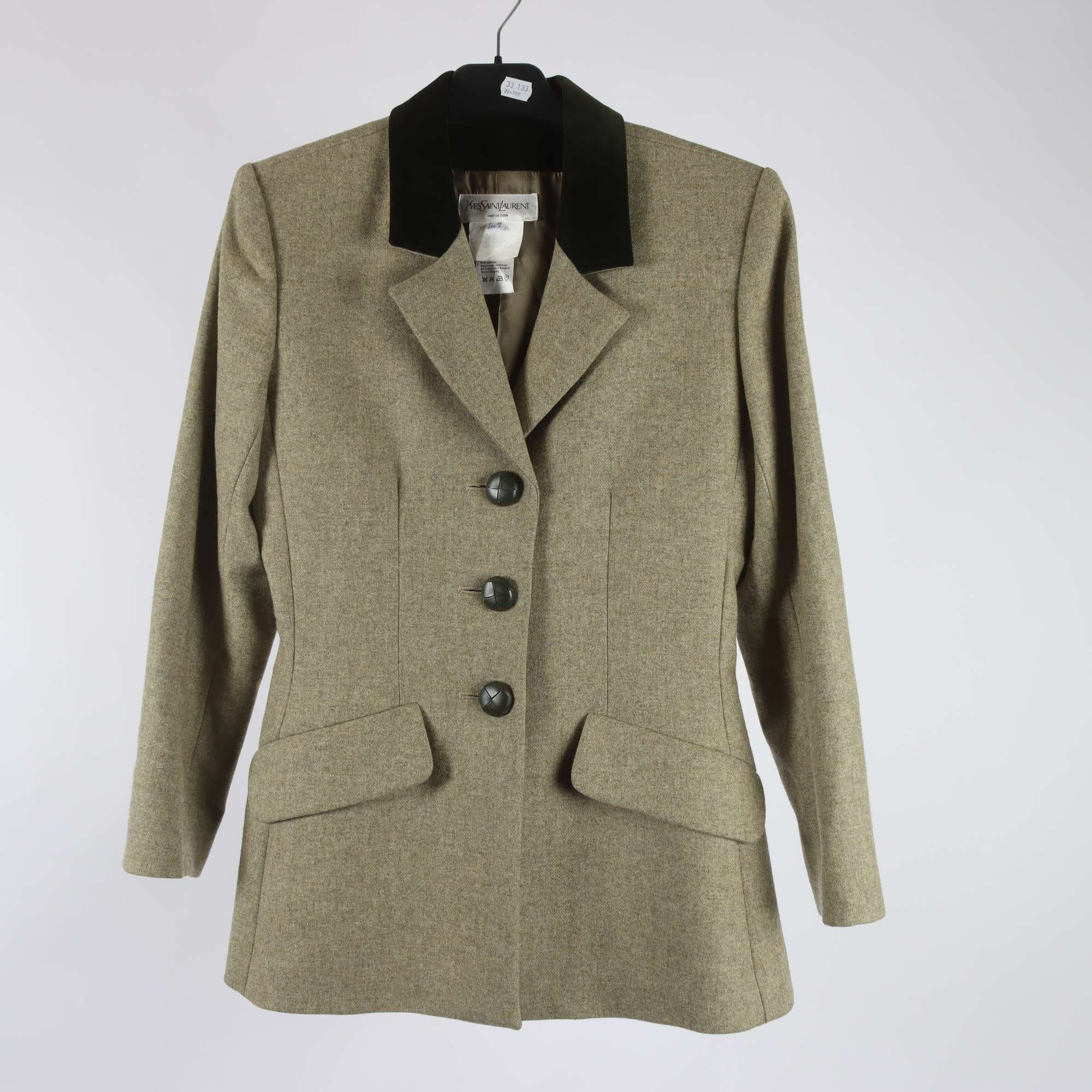 Kavaj, Yves Saint Laurent Variation, vintage, ull & kashmir, stl. 38