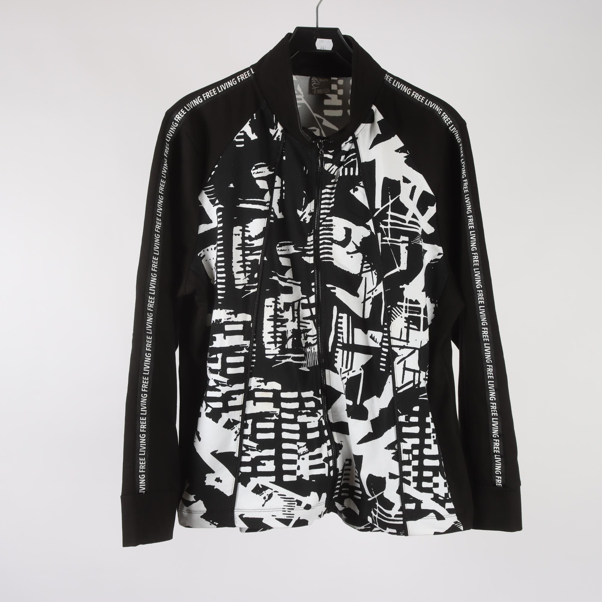 Jacka, Art by Dolcezza, svart, vit, stl. ca. M/L.
