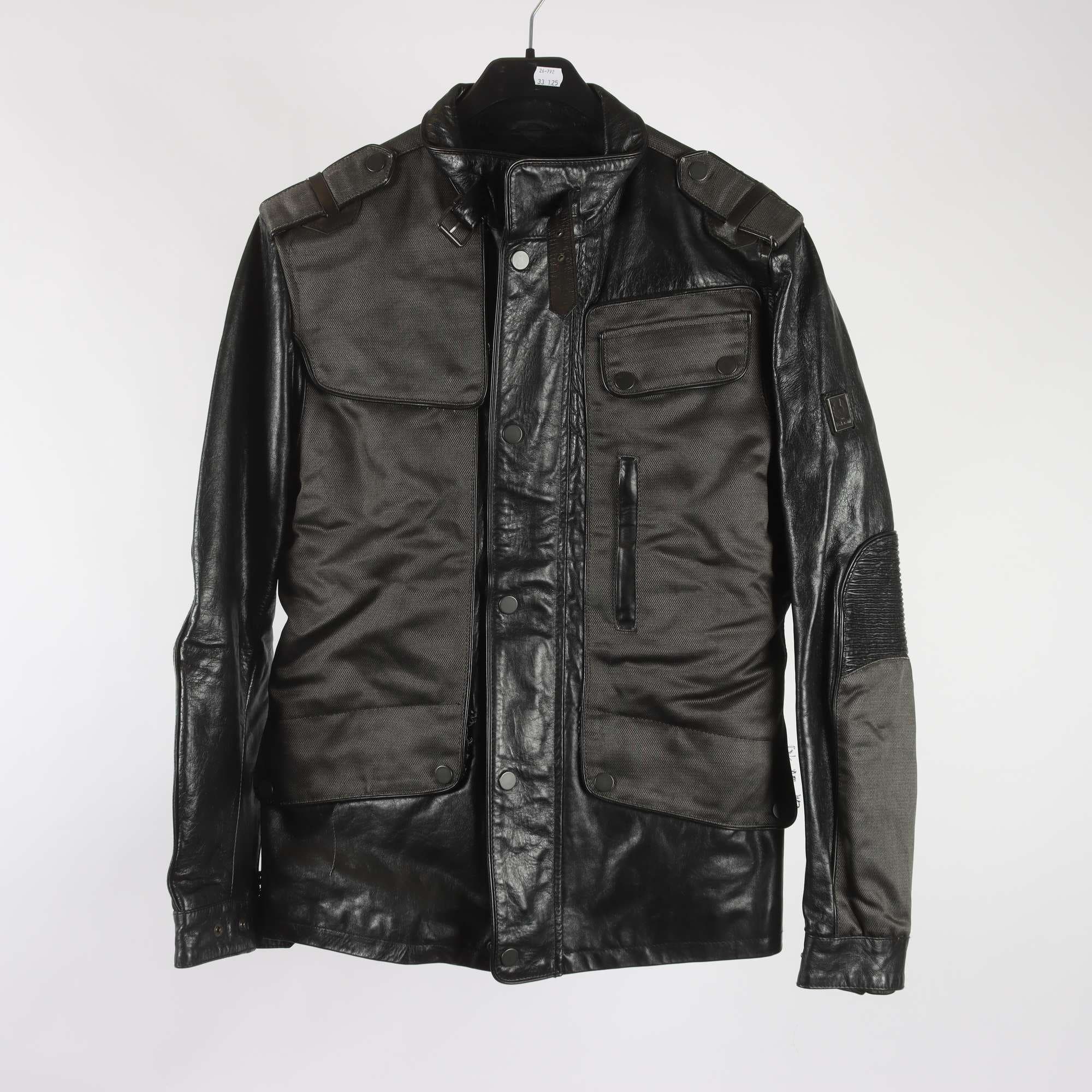 Skinnjacka, Belstaff, 100% läder, stl. L