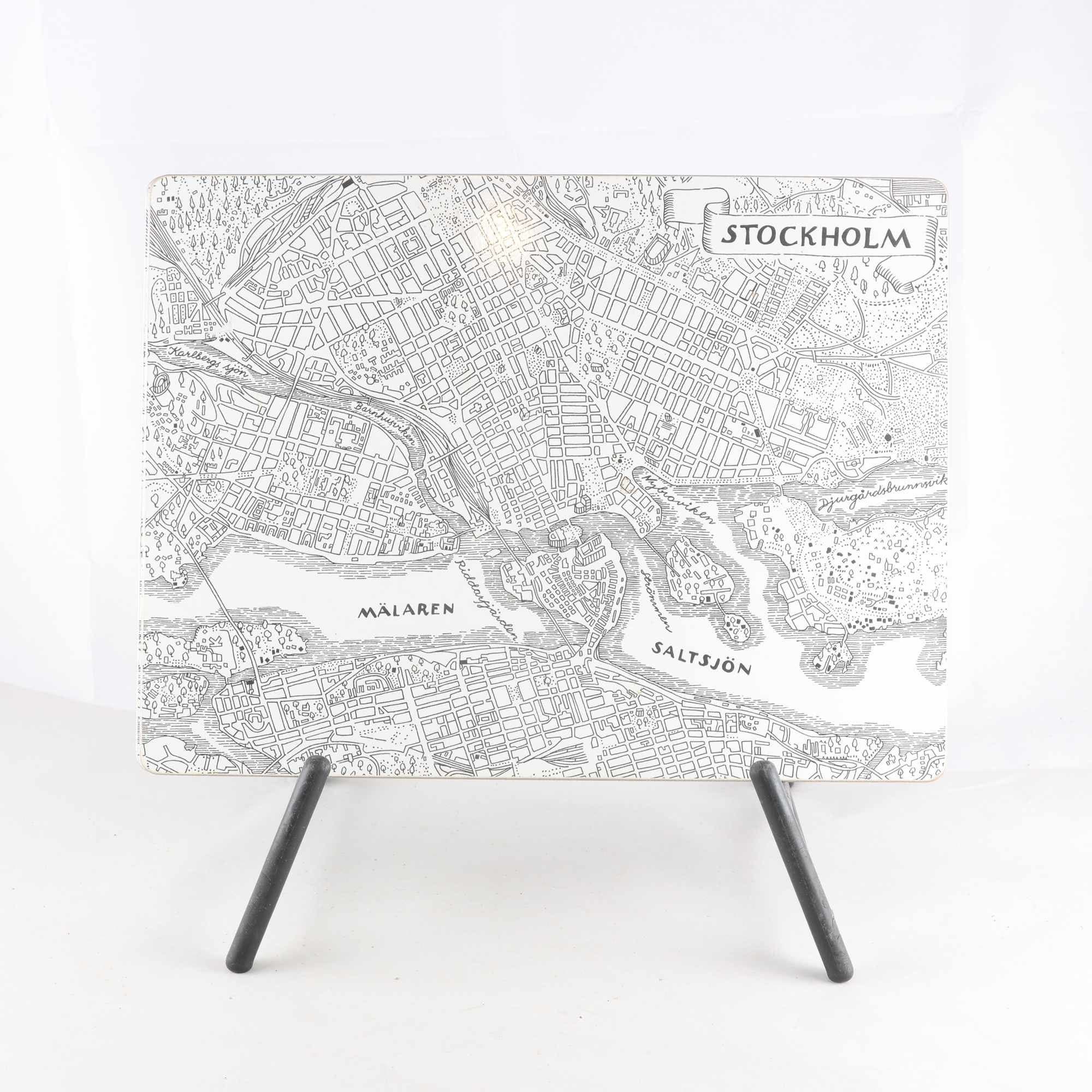 Bordstabletter, ”Stockholm”, Firma Svenskt tenn, 4 st. Samfraktas ej