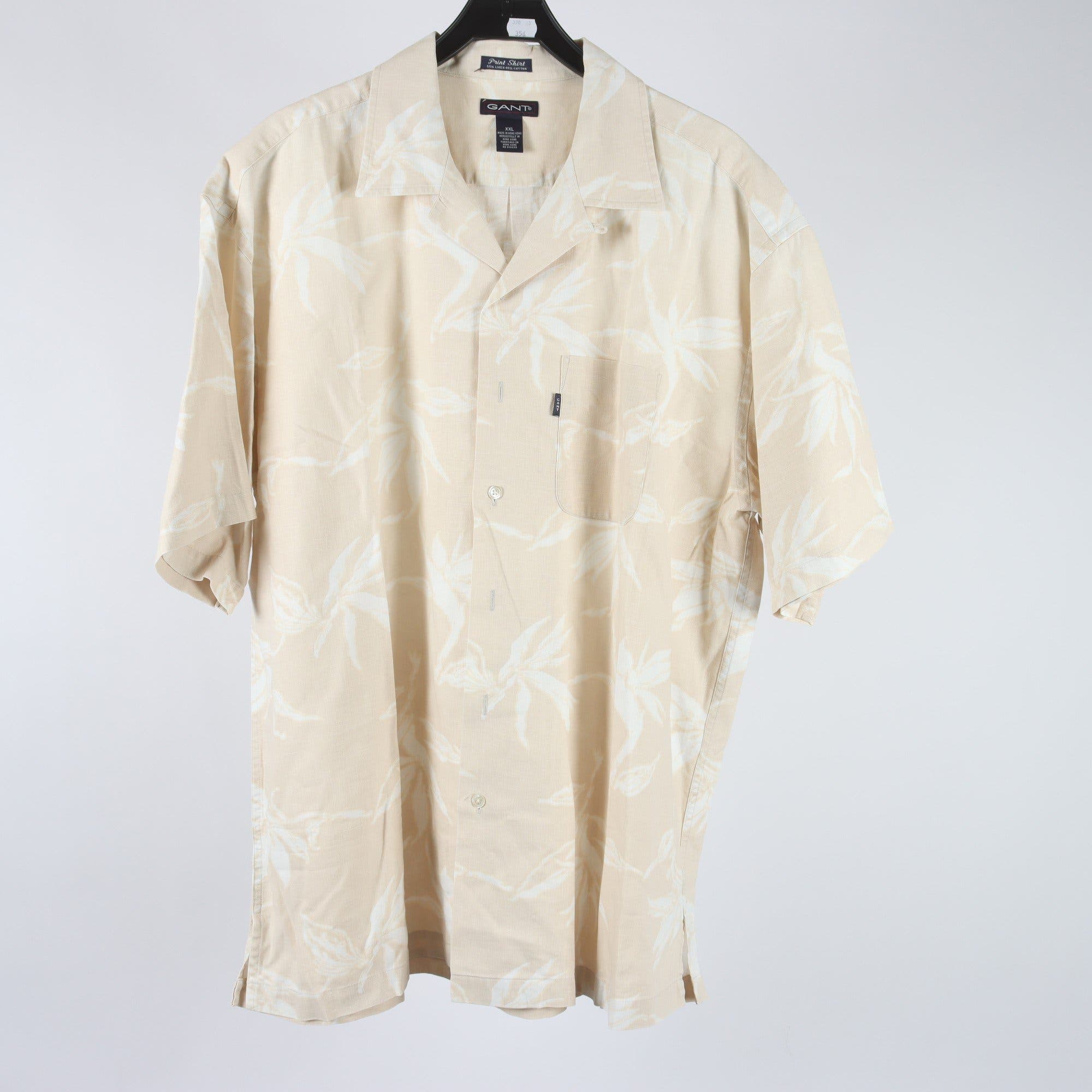 Skjorta, Gant, beige, vit, stl. XXL.