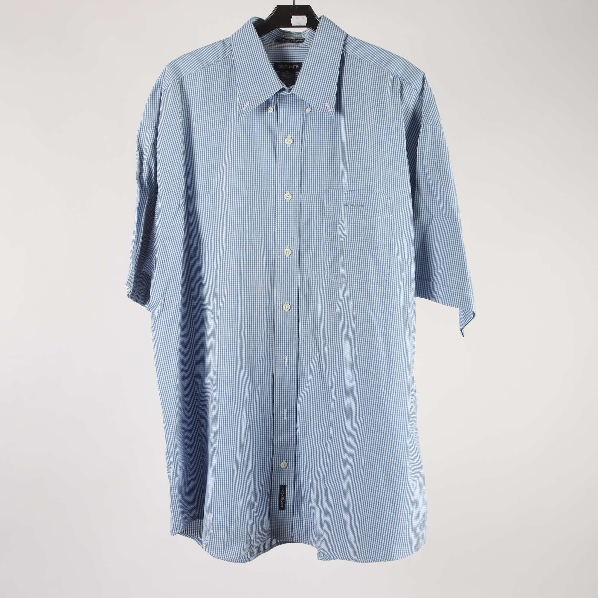Skjorta, Gant, rutig, vit, blå, stl. XXL.