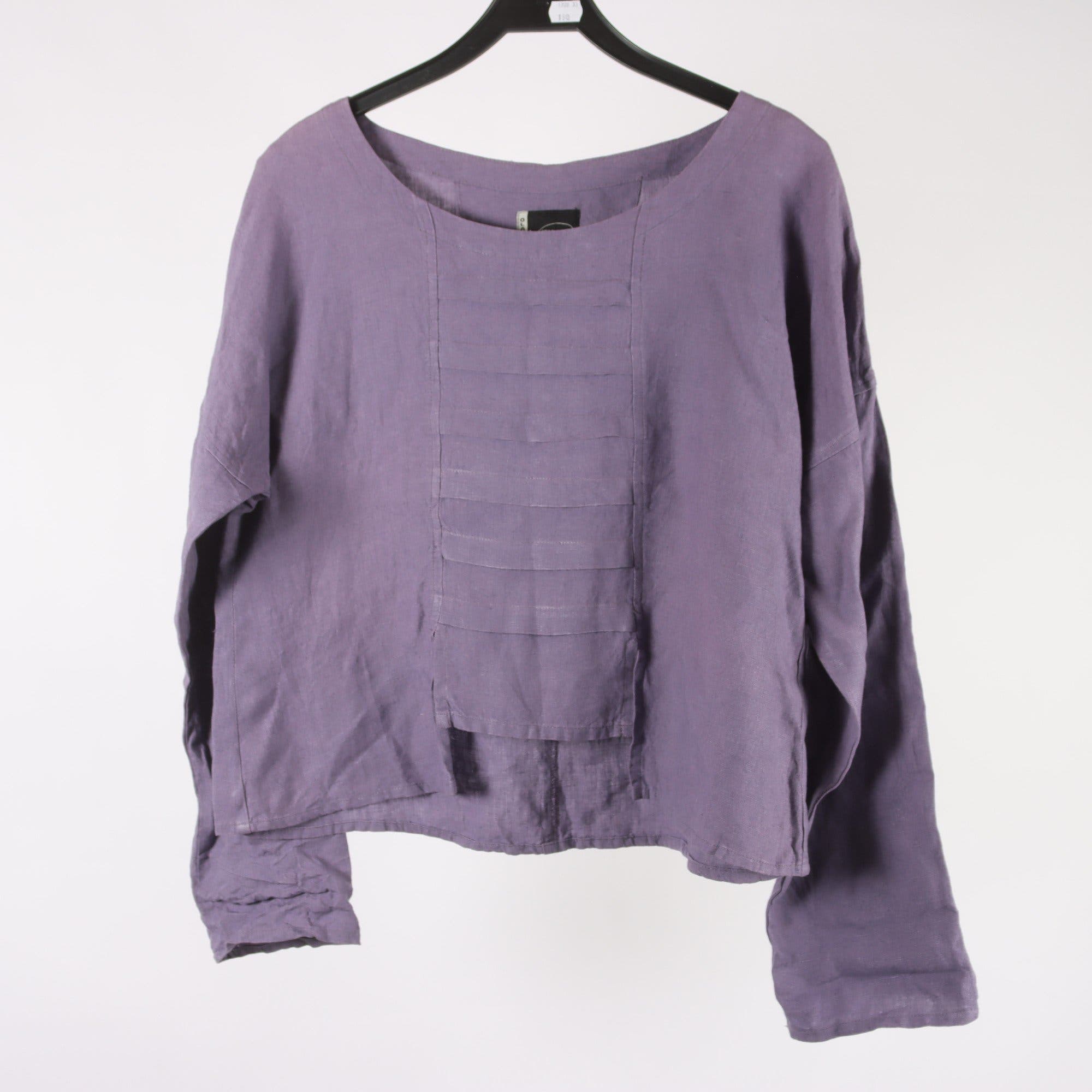 Blus, Olars Ulla Klädd i Konst. lila, 100% linne, stl. ca M/L