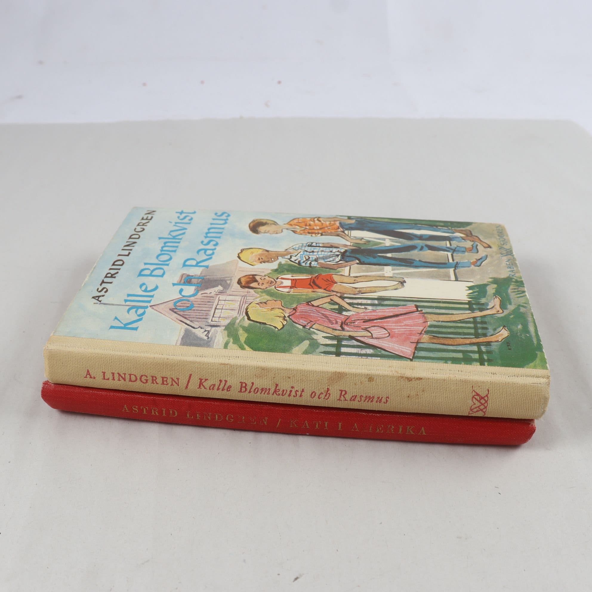 Astrid Lindgren böcker, ”Kalle Blomkvist och Rasmus”, ”Kati i Amerika”.