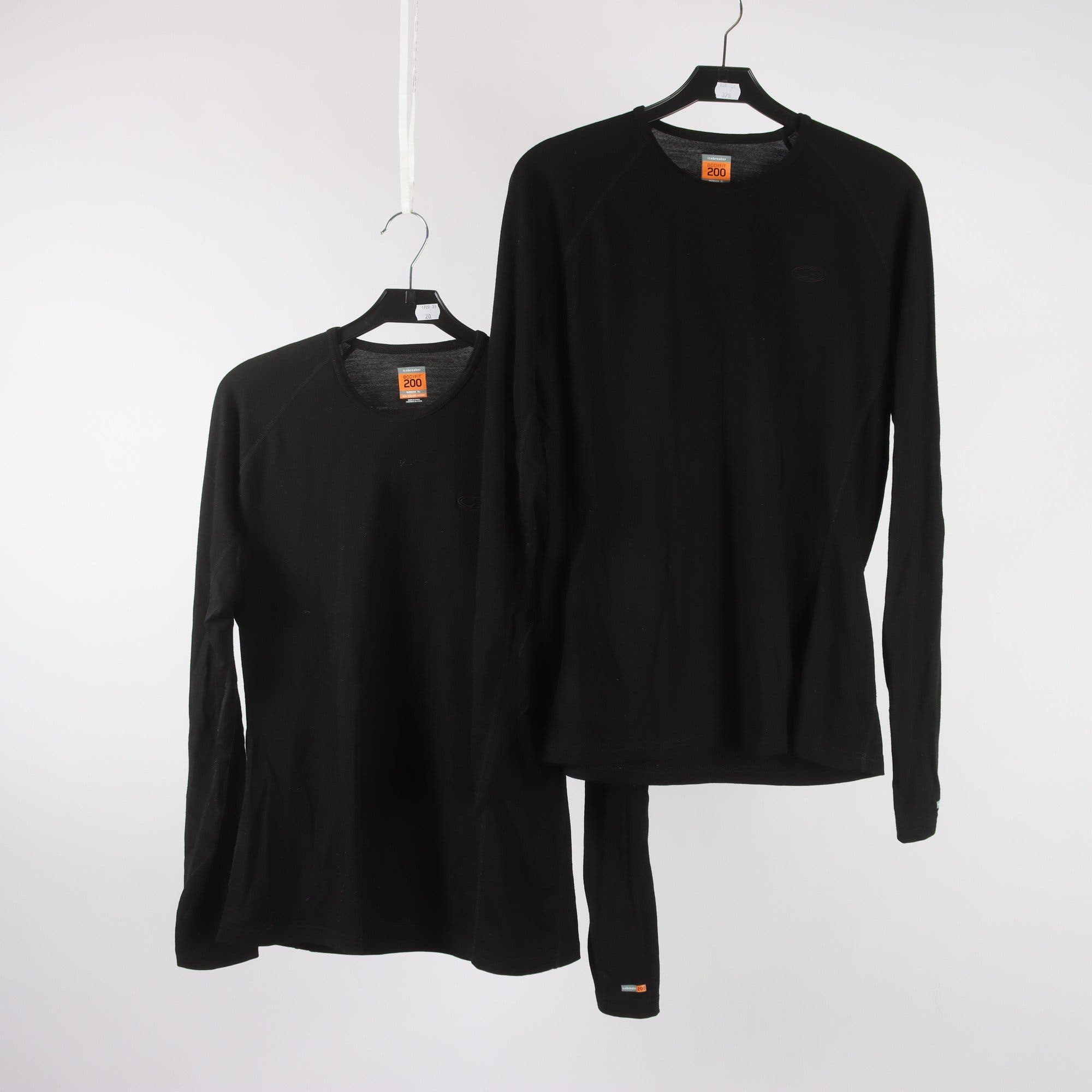 Tröja,2-pack, Icebreaker, svart, 100% merinoull, stl. XL