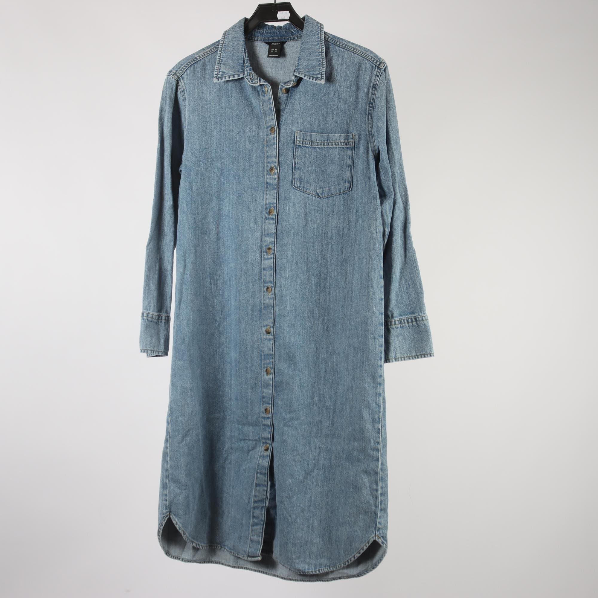Jeansklänning, Lindex, blå, stl. XS.