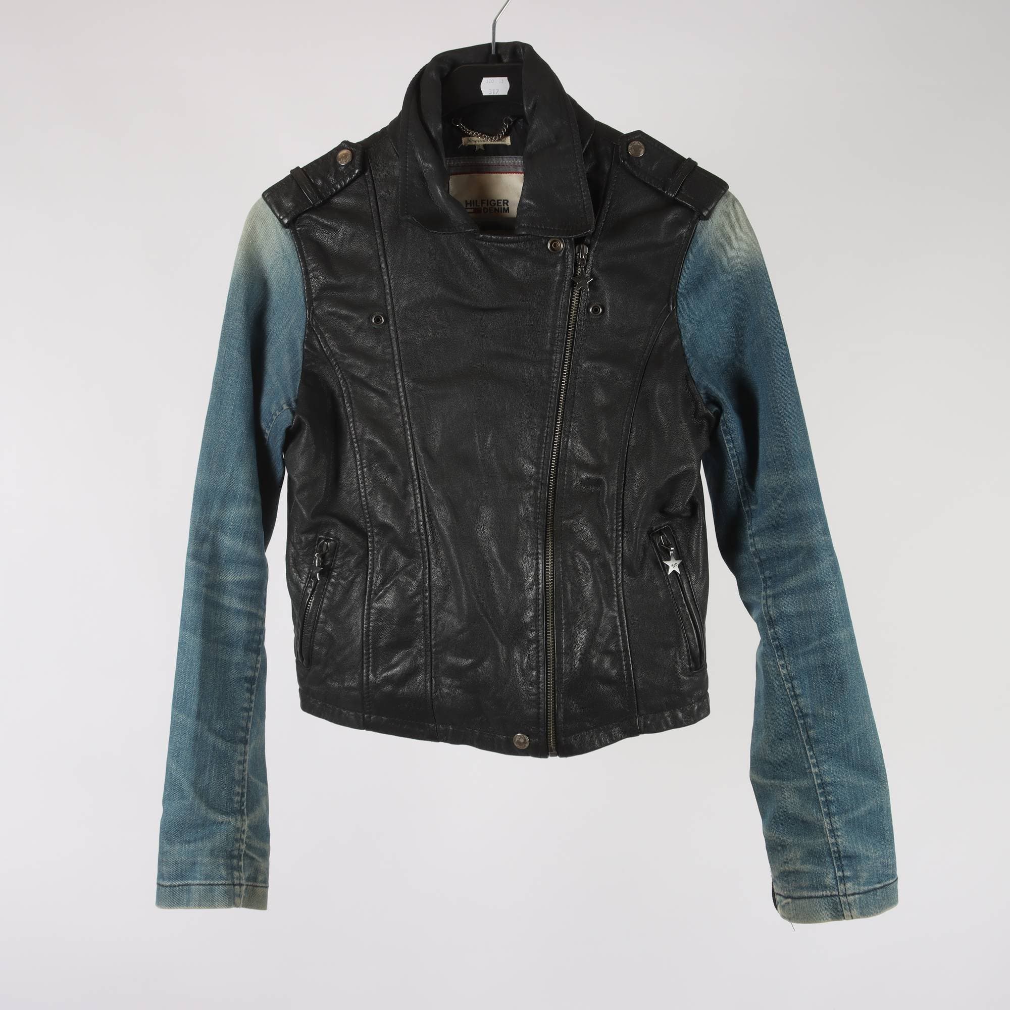 Jeans/skinnjacka, Hilfiger Denim, blå, svart, stl. M.