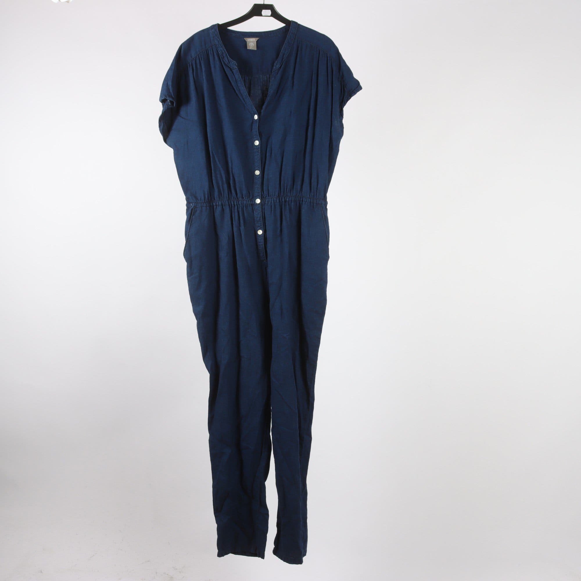 Byxdress, Lindex, blå, jeans, stl. L.