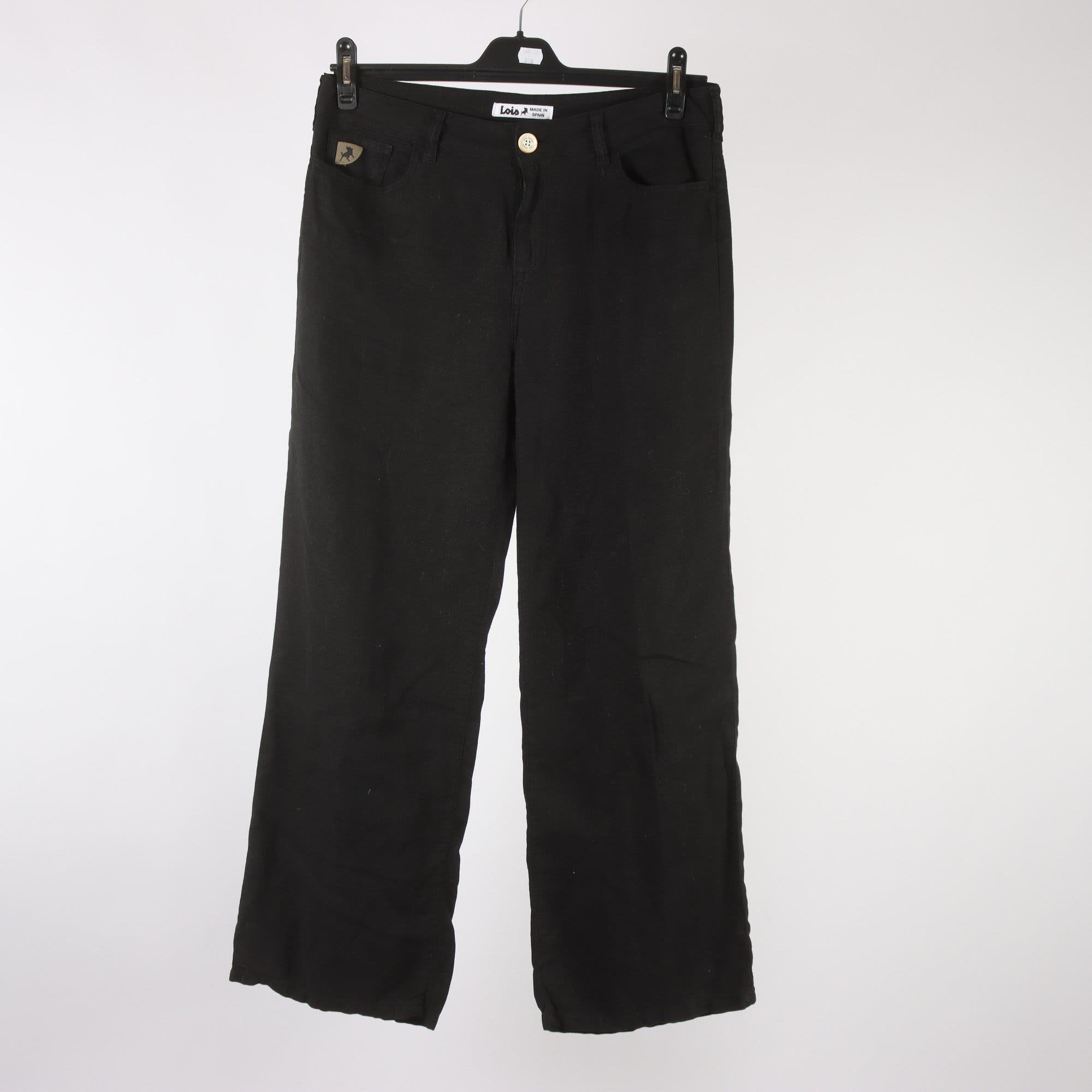 Byxor, Lois, svart, 100% lin, stl. 29″/32.