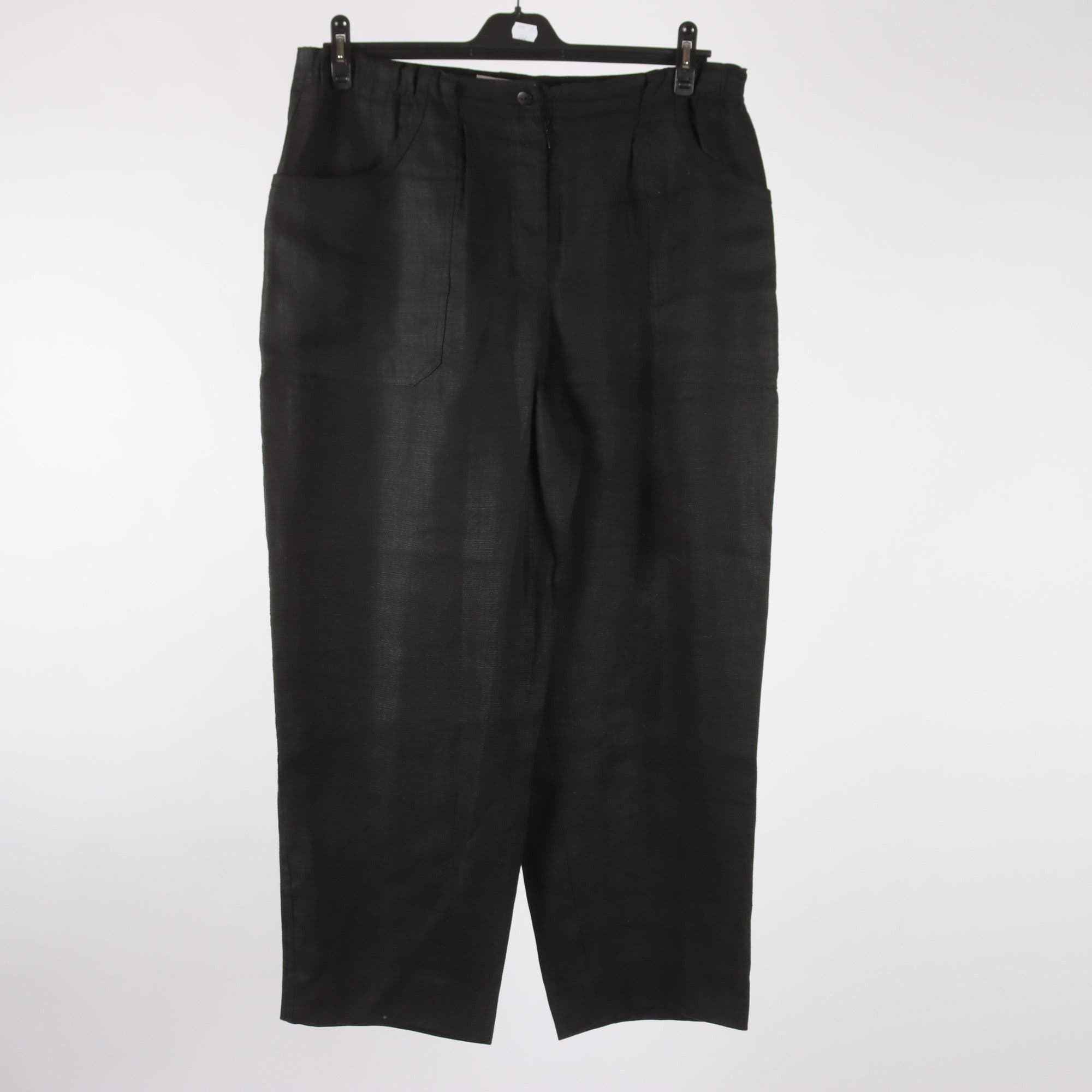 Byxor, Pret a Porter, svart 100% lin, stl. 44.