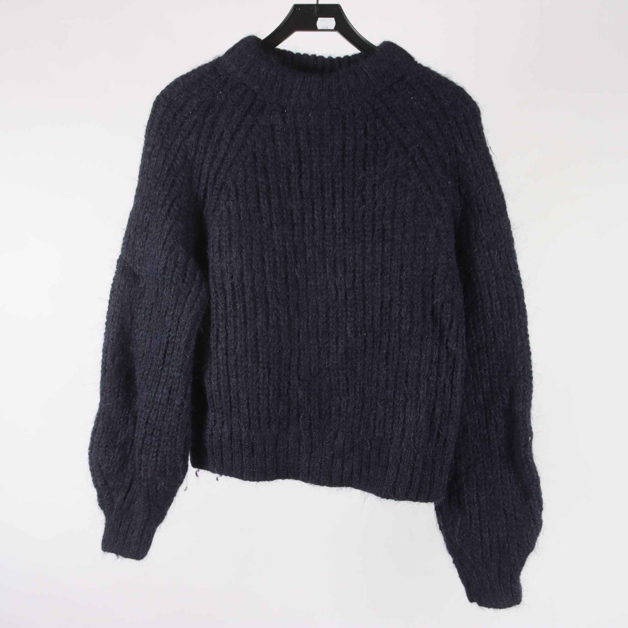 Tröja, H&M, blå, ull, alpaca, stl. M.