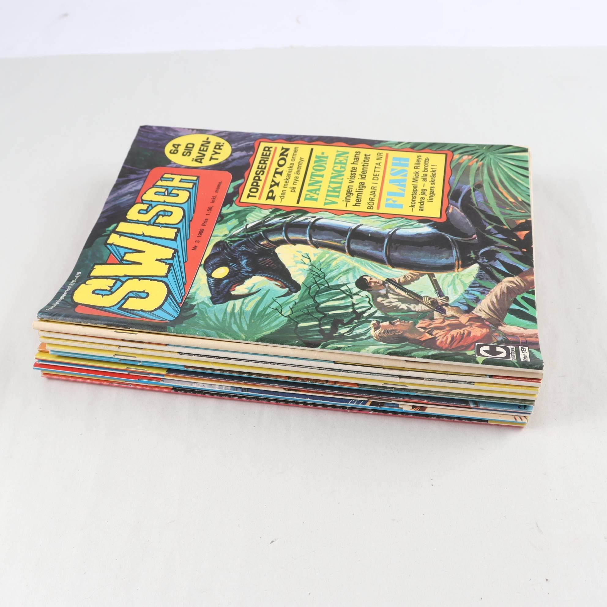 Swisch, paket med 12 nummer från åren 1969-1970