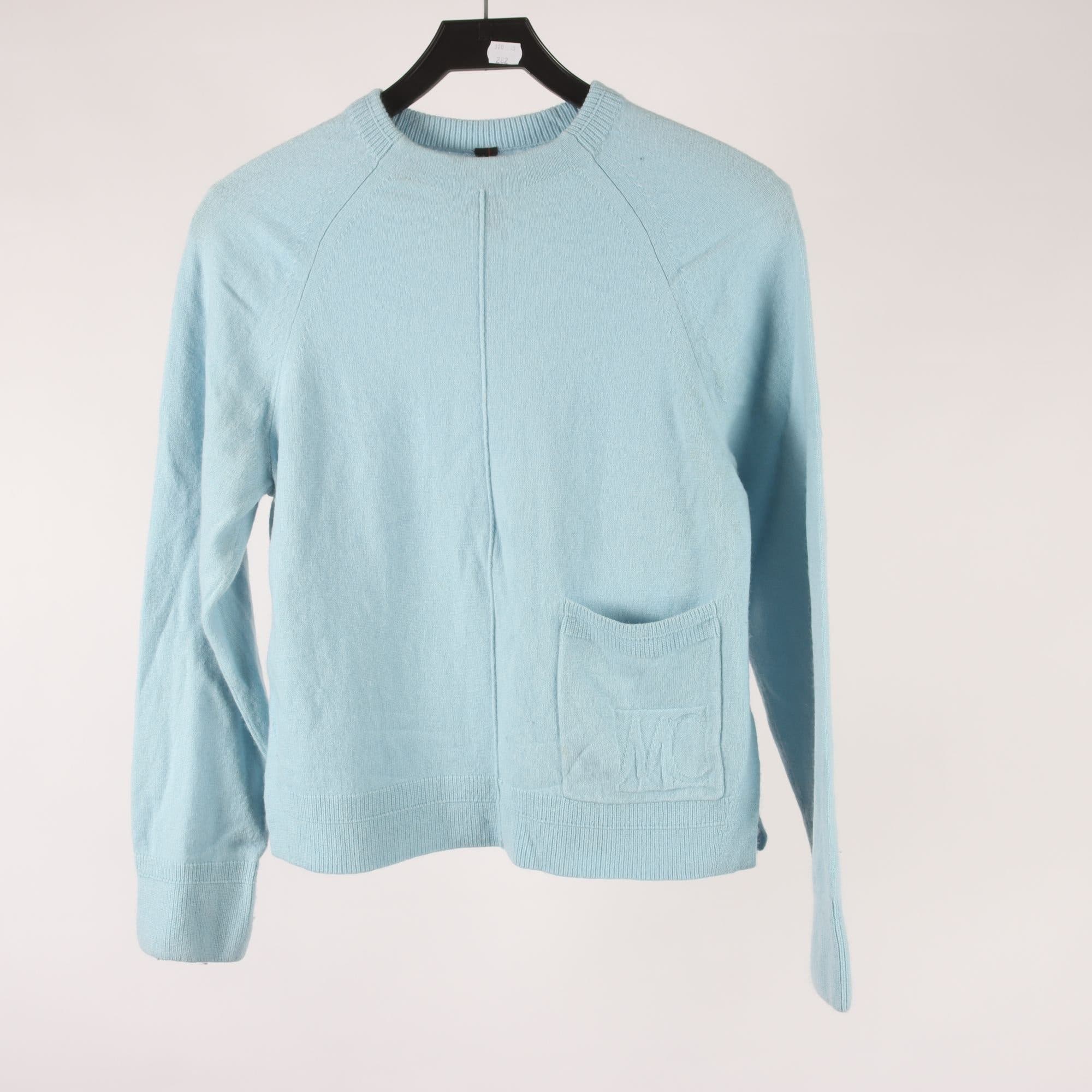 Tröja, Marccain, blå, ull, cashmere, stl. ca. S.