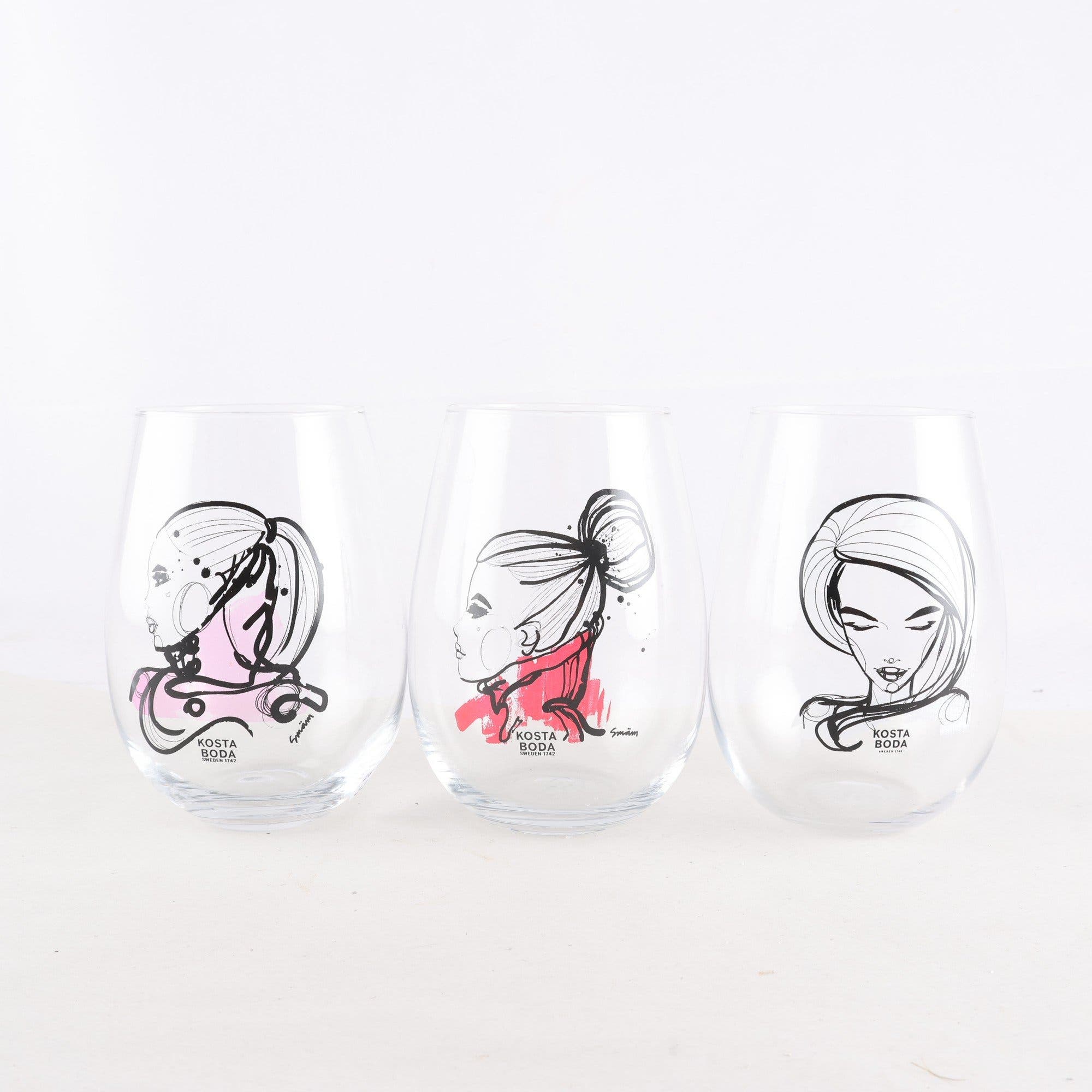 Glas, Kosta boda, ’All about love’, Sara Woodrow, 3 st. Samfraktas ej